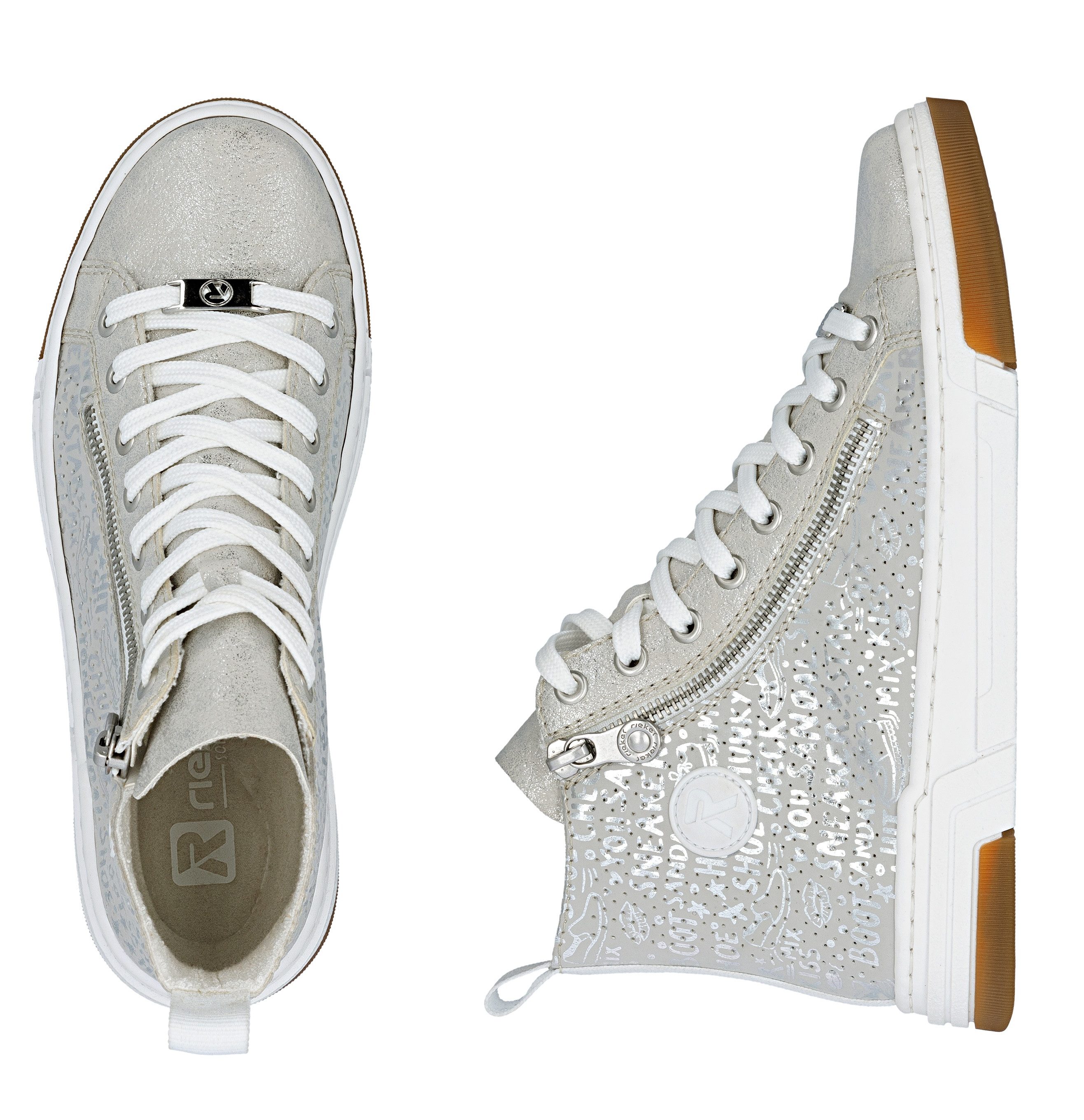 Rieker Sneaker High Top-Sneaker, Freizeitschuh, Schnürschuh mit Plateausohle