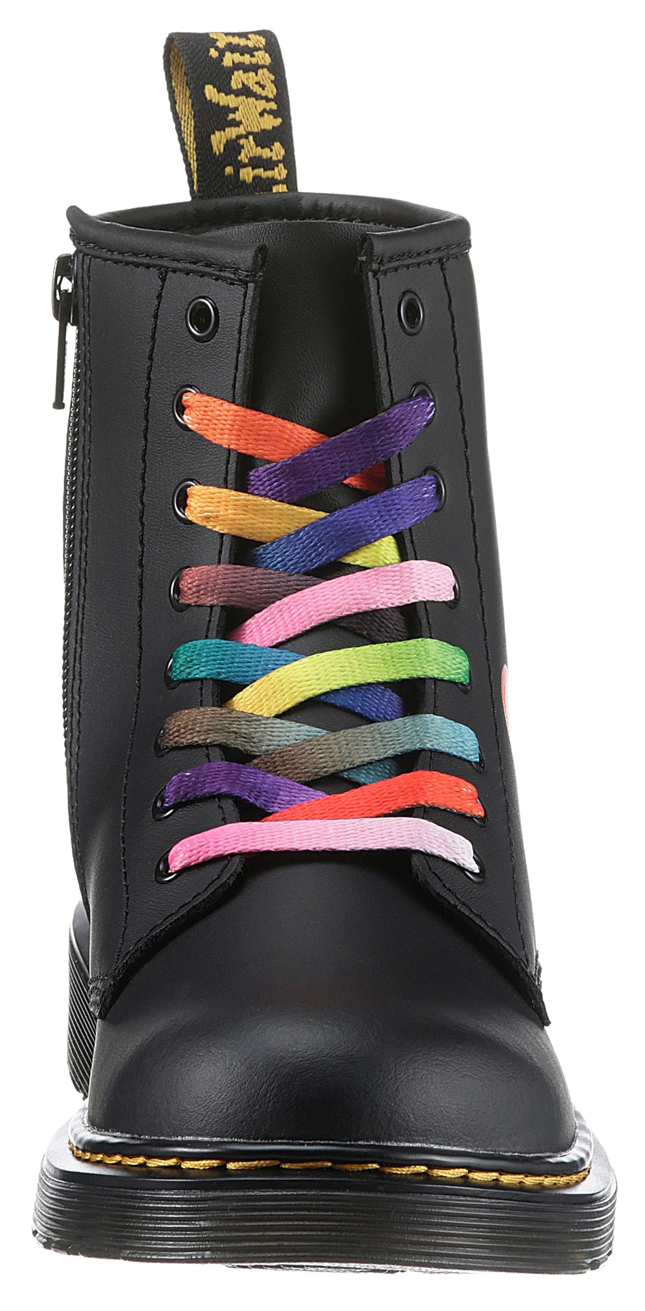 DR. MARTENS Schnürboots 1460 schwarz-bunt Reißverschluss J mit