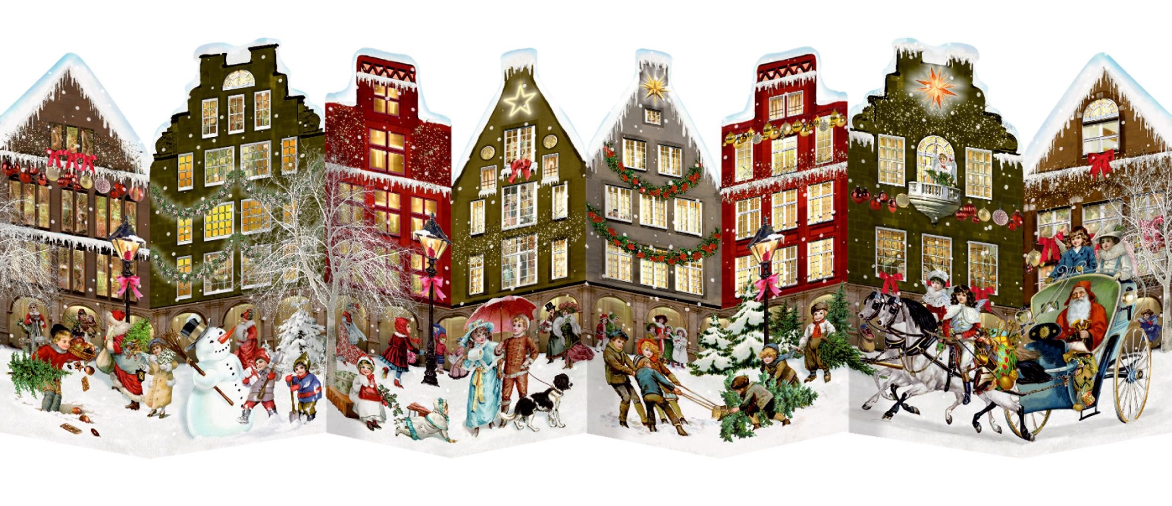 COPPENRATH DIE SPIEGELBURG Adventskalender Nostalgisches Häuserleporello