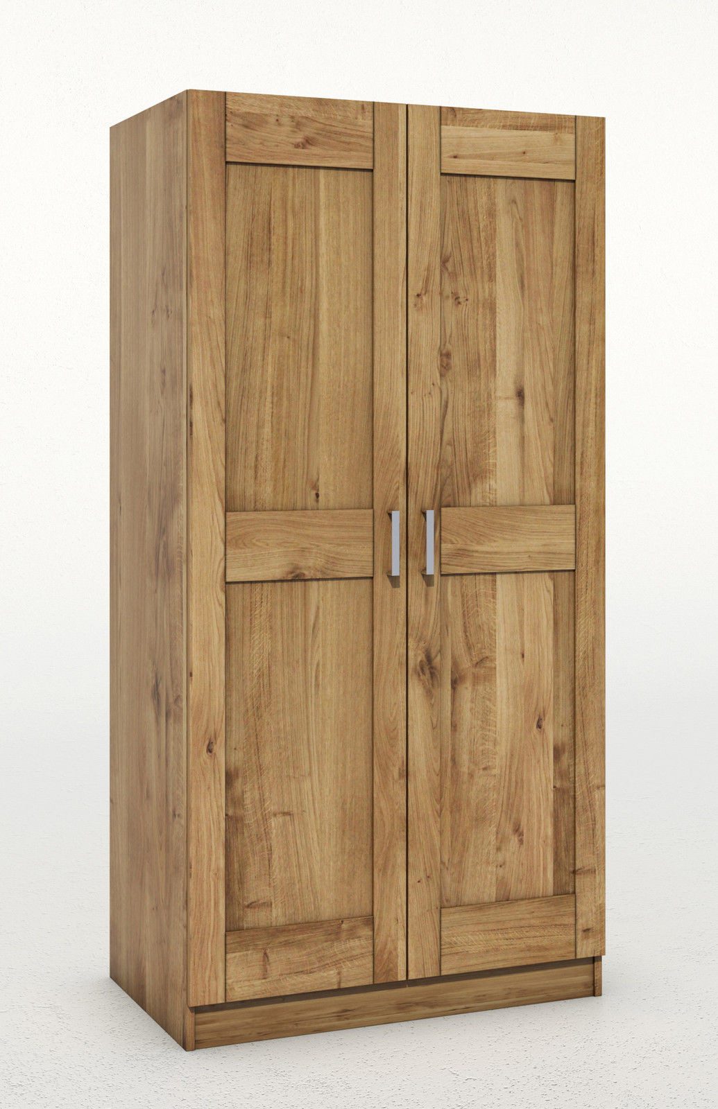 ELFO Kleiderschrank Kleiderschrank Toni Schrank Wildeiche teilmassiv geölt 2türig B.102cm