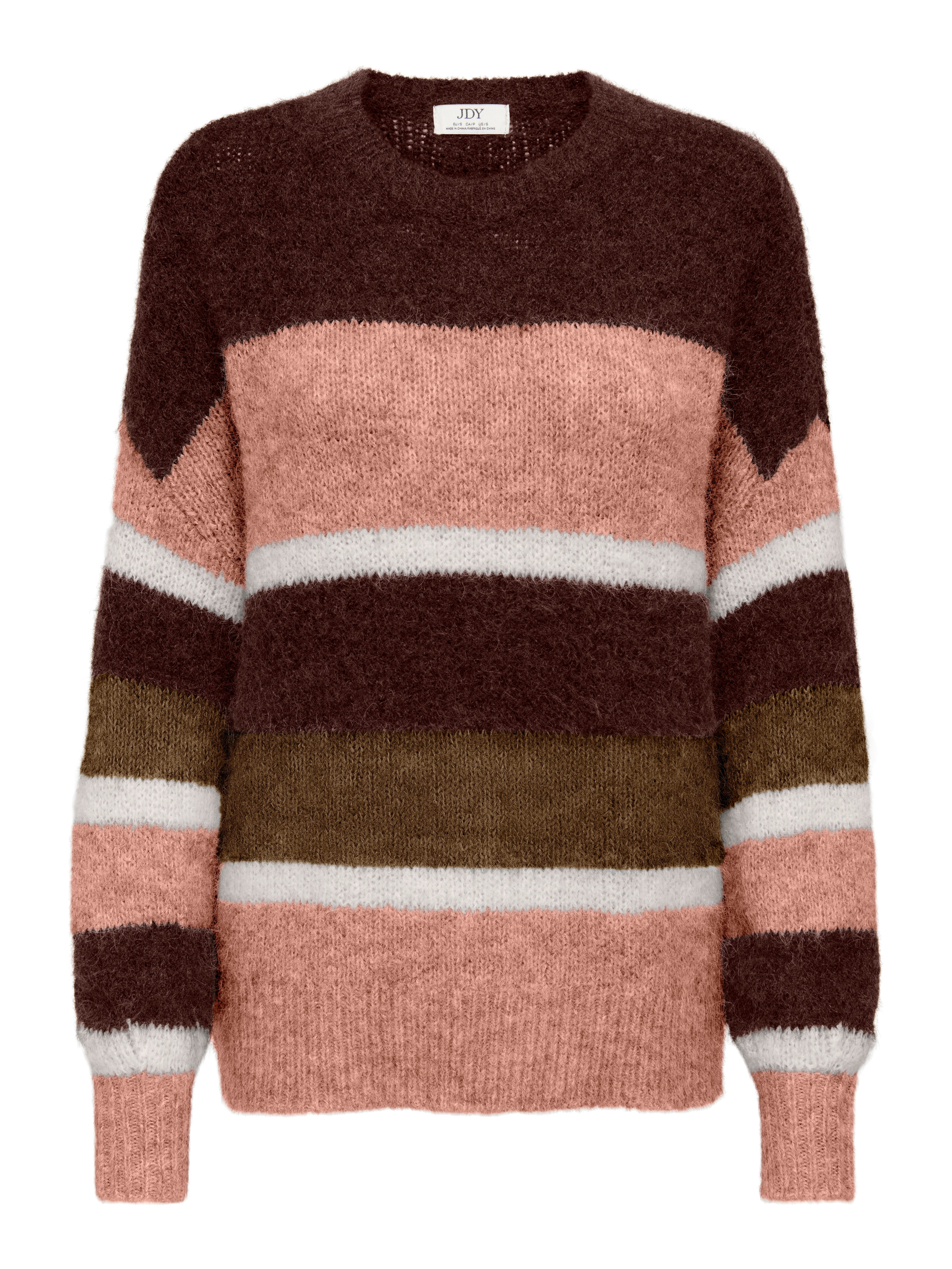 JDY Strickpullover JDYZOEY LIFE L/S ON COLORBLOCK PULL KNT Materialmix