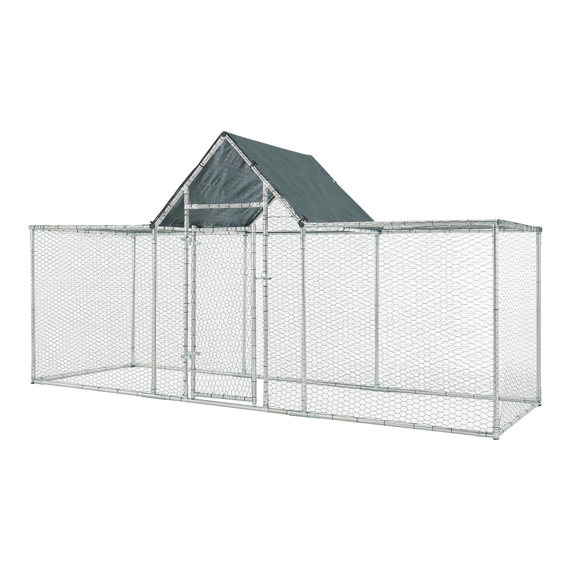 pro.tec Freigehege, »Arguin« Tierlaufstall 300x100x100/150 cm Stahl Drahtgeflecht