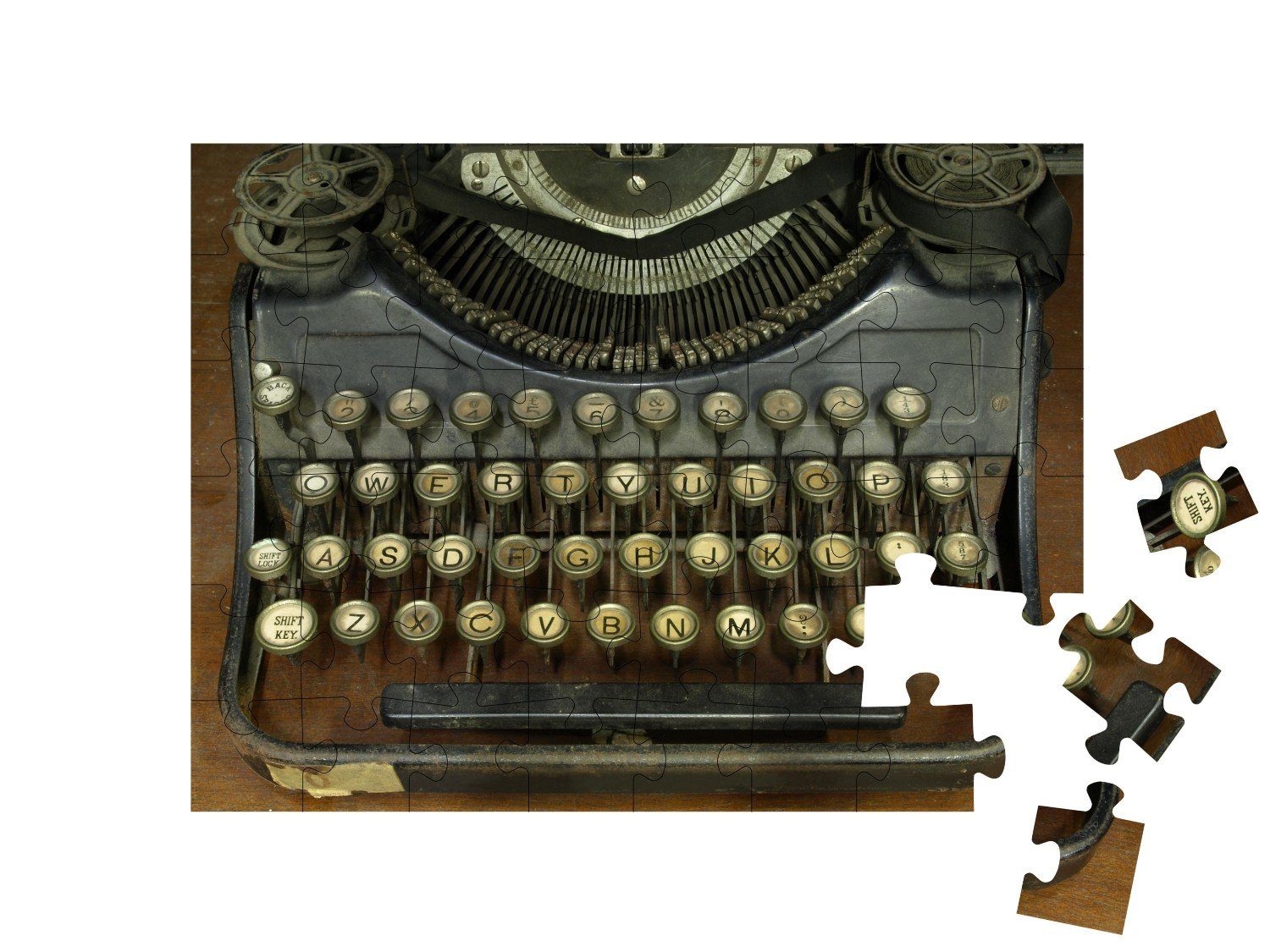 puzzleYOU Puzzle Alte Schreibmaschine, 48 Puzzleteile,  puzzleYOU-Kollektionen Nostalgie