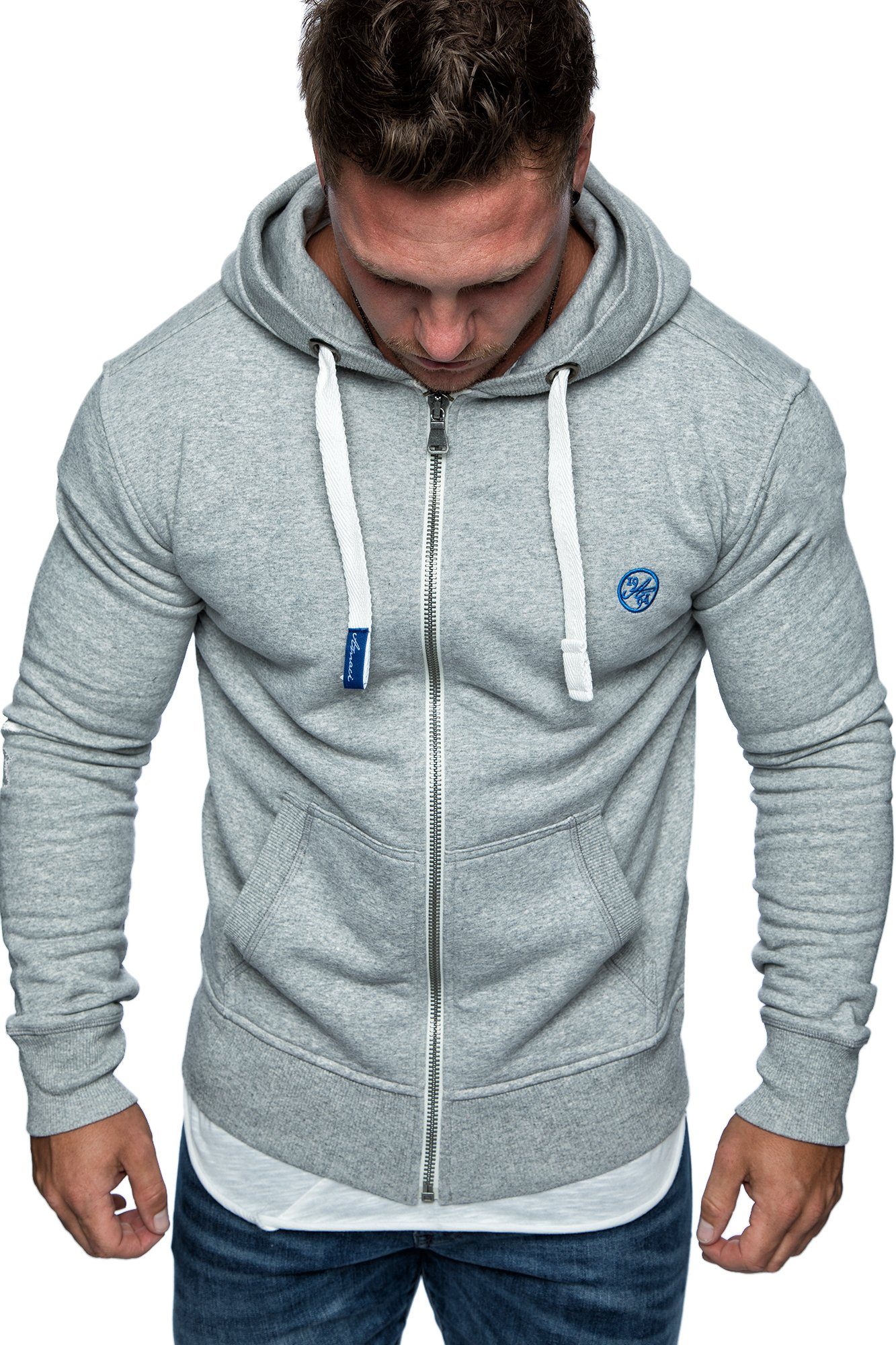 Amaci&Sons Kapuzenpullover TALLAHASSEE Herren Zipper Hoodie Herren Basic Kontrast Sweatjacke Pullover Hoodie Sweatshirt