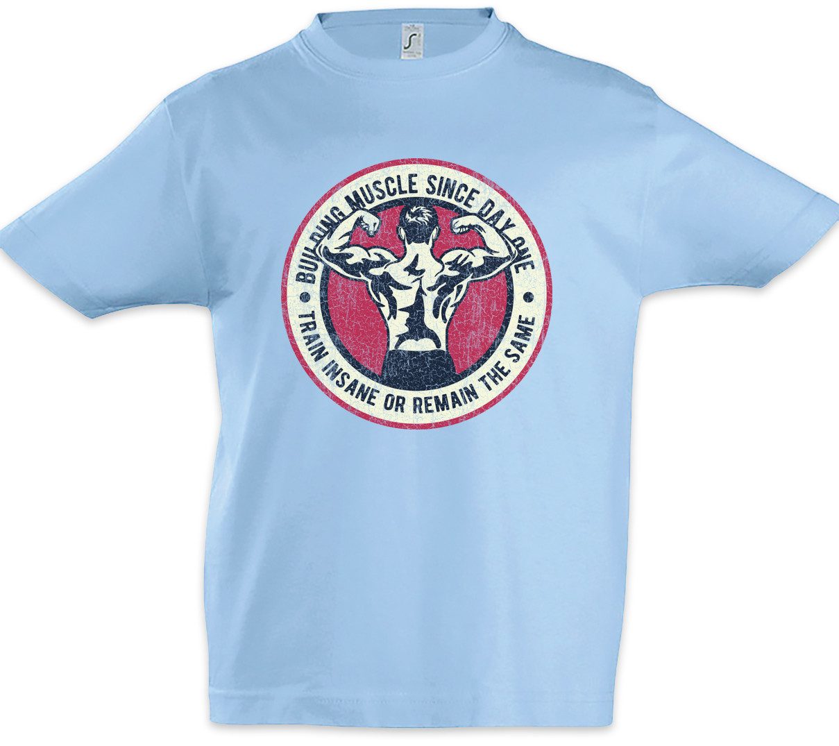 Print-Shirt Train Insane Kinder T-Shirt Body Building Builder Gym Fitness Sport