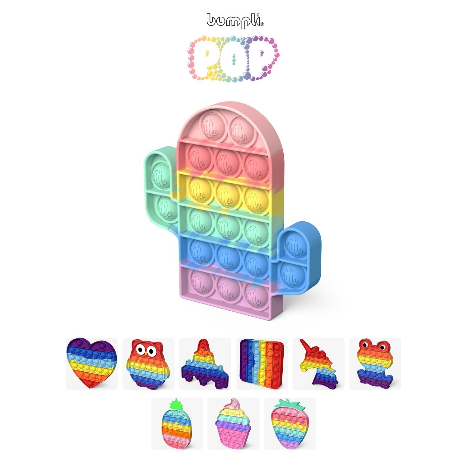 bumpli® Pop It für Kinder und Erwachsene - Pop's - DAS ORIGINAL - Ideal als  Anti-Stress-Spielzeug für entspannenden Spaß und konzentriertes Spielen:  : Spielzeug