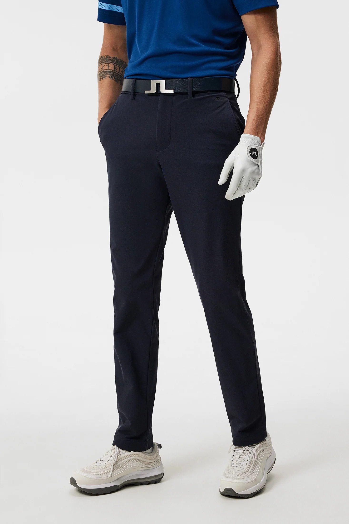 J.LINDEBERG Golfhose J.Lindeberg Golf Hose Axil Fleece Twill Navy Herren