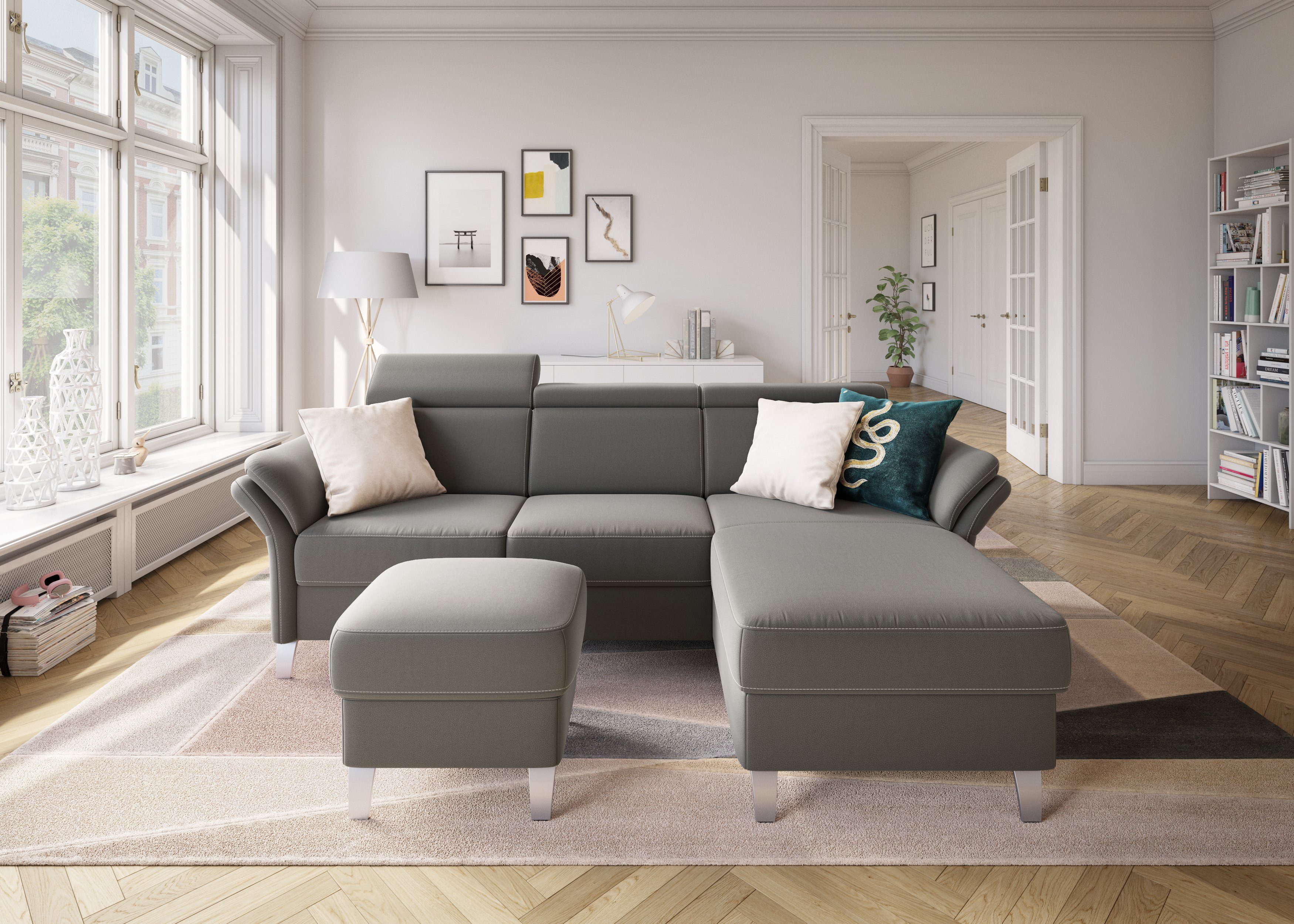 sit&more Ecksofa Vincenzo L-Form, inklusive Kopfteilverstellung, günstig online kaufen