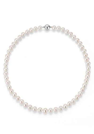 Firetti Perlenkette Schmuck Geschenk, Halskette Perle mit Magnetschließe, Made in Germany - mit Süßwasserzuchtperle