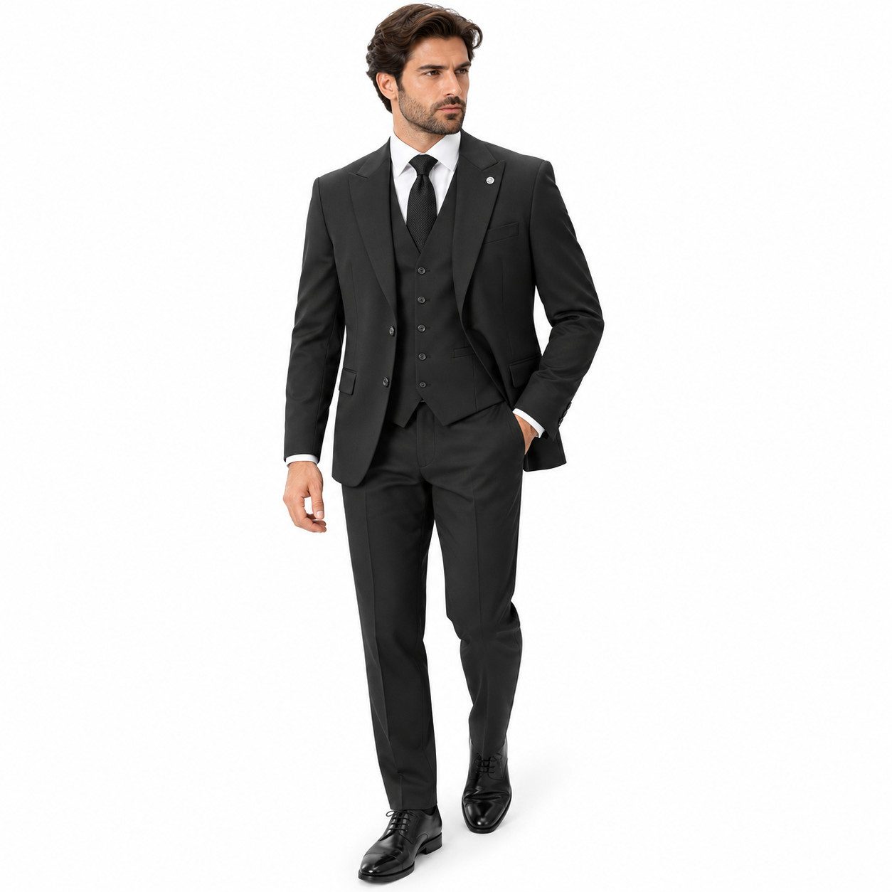 Guild Clothing Anzug 3-teilig Herren Hochzeitsanzug Slim Fit Festanzug (Anzughose & Sakko & Weste, 3-tlg., Anzug Set) Sakko, Weste & Hose – Businessanzug, Hochzeitsanzug, Festanzug
