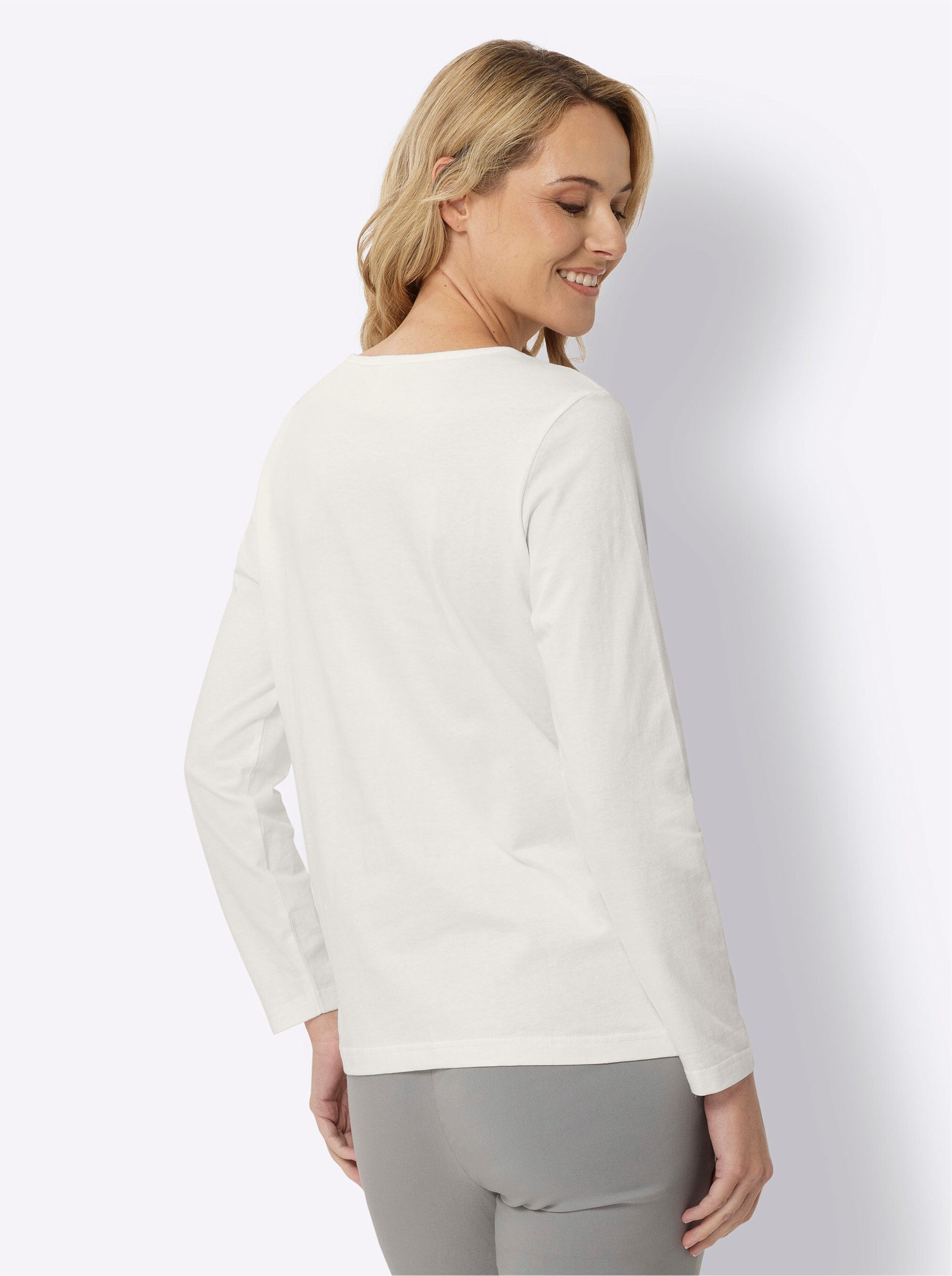 Sieh an! T-Shirt Langarm-Shirt Langarm