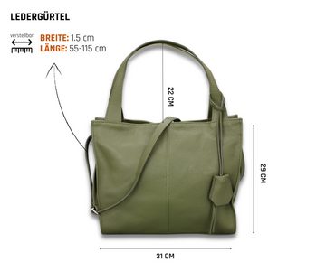 Adel Bags Schultertasche KATJA Umhängetasche für Damen, Schultertasche Handtasche Echtleder