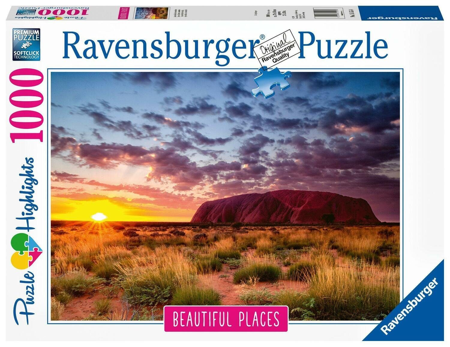 Teile, Ayers Rock Puzzleteile 1000 in 1000 Australien. Puzzle Ravensburger Puzzle