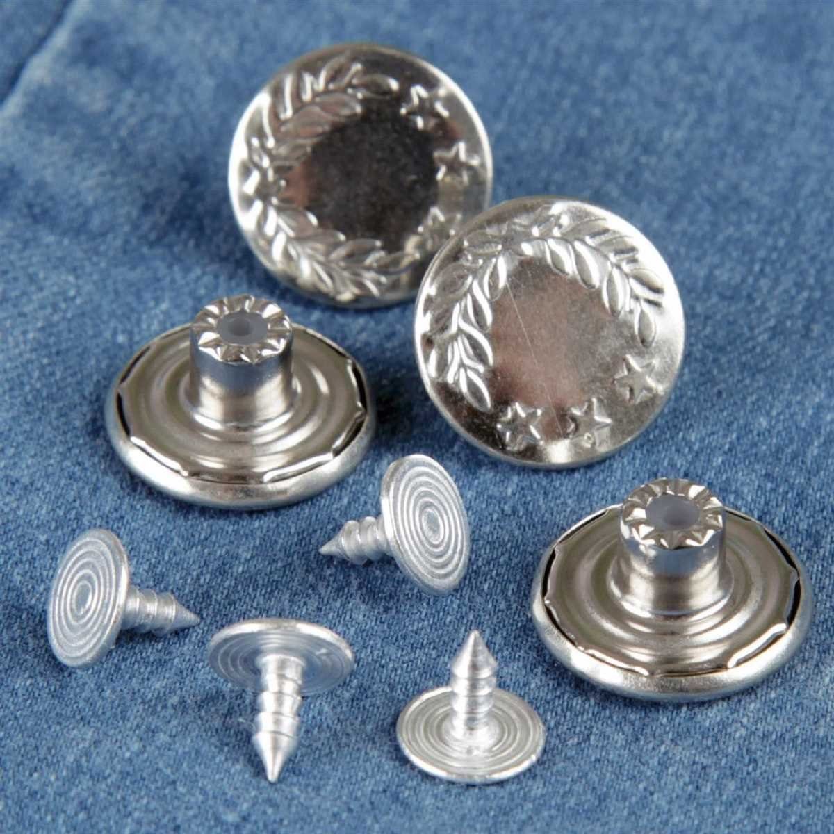 Ganzoo Hosenknöpfe 20er Set - Jeansknopf Mit Stern-Design In Altgold