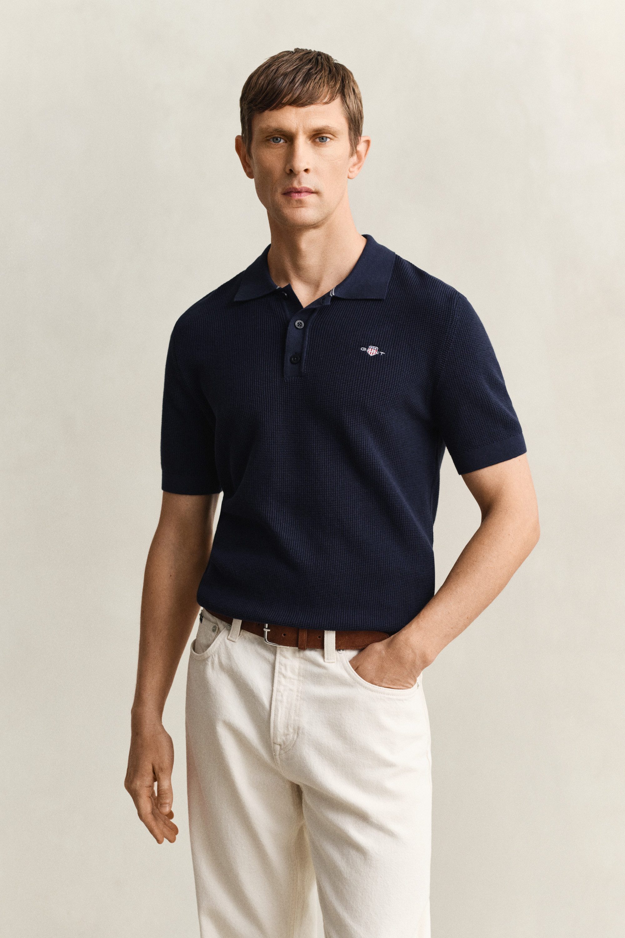 Gant Poloshirt MICRO TEXTURED COTTON Regular fit mit Polokragen günstig online kaufen