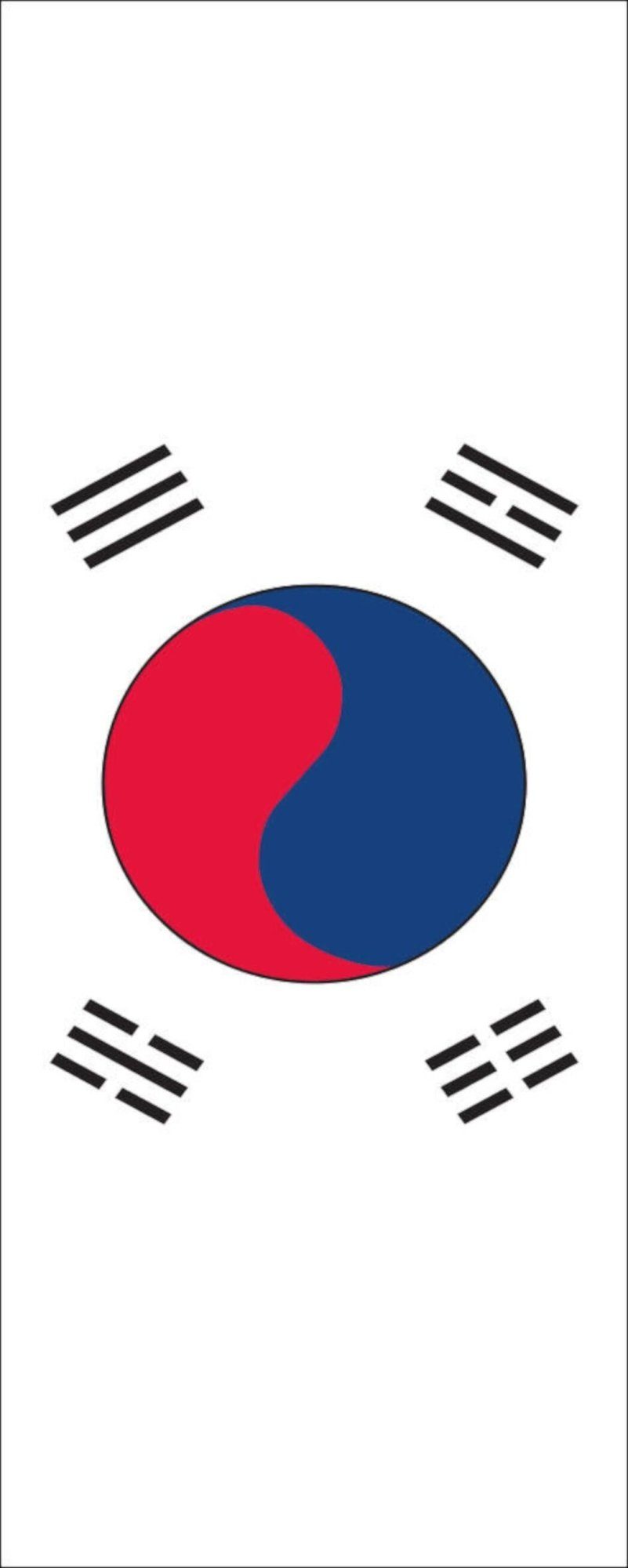 flaggenmeer Flagge Flagge Südkorea 110 g/m² Hochformat