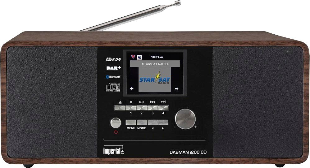 Hoch im Kurs W, DABMAN RDS, (DAB) CD-Player Sound, WLAN) (DAB), (Stereo IMPERIAL i200 Holzoptik mit mit Internetradio, Digitalradio 20 TELESTAR CD UKW, UKW by (Digitalradio