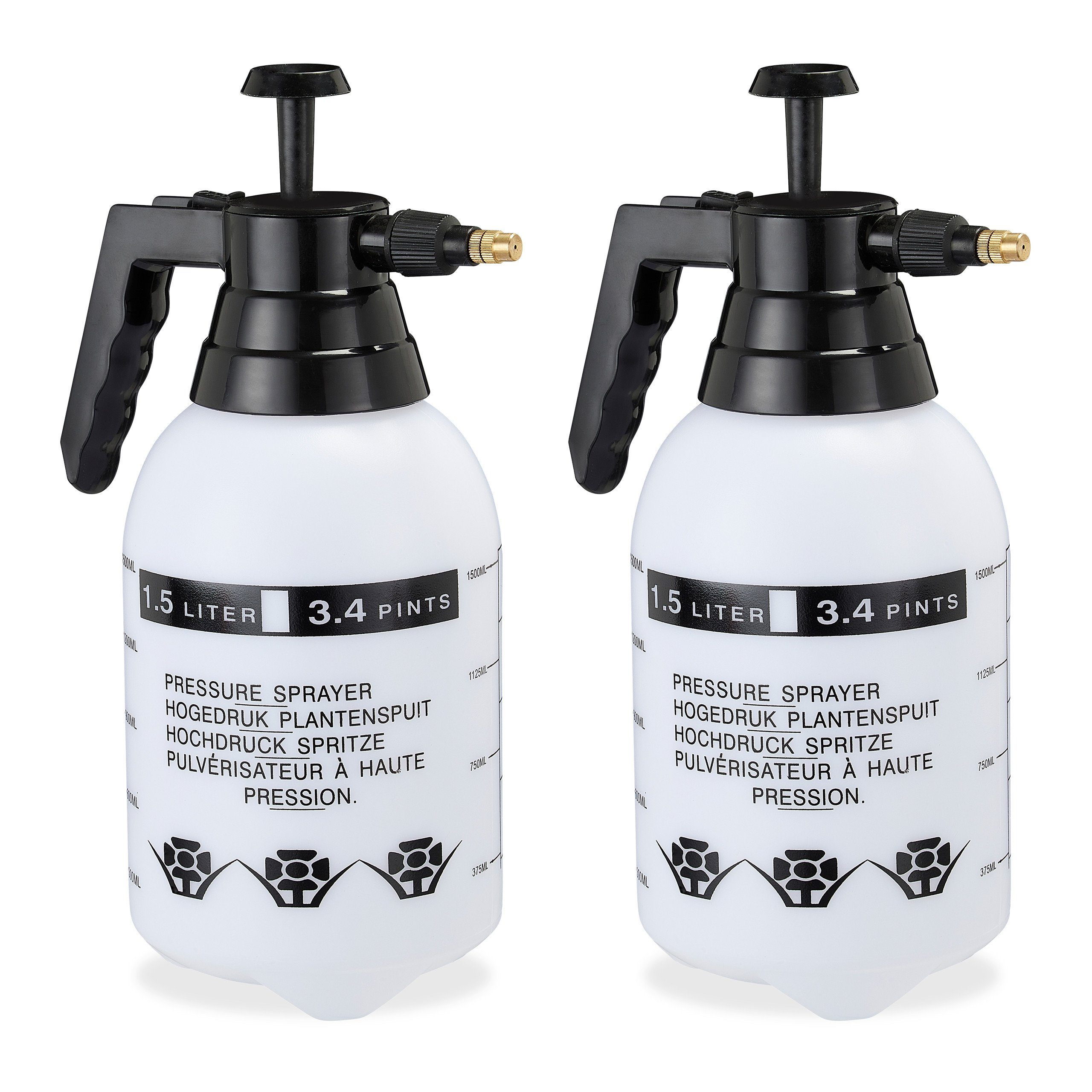 Sprühflasche 2 x Pumpsprühflasche 1,5 Liter