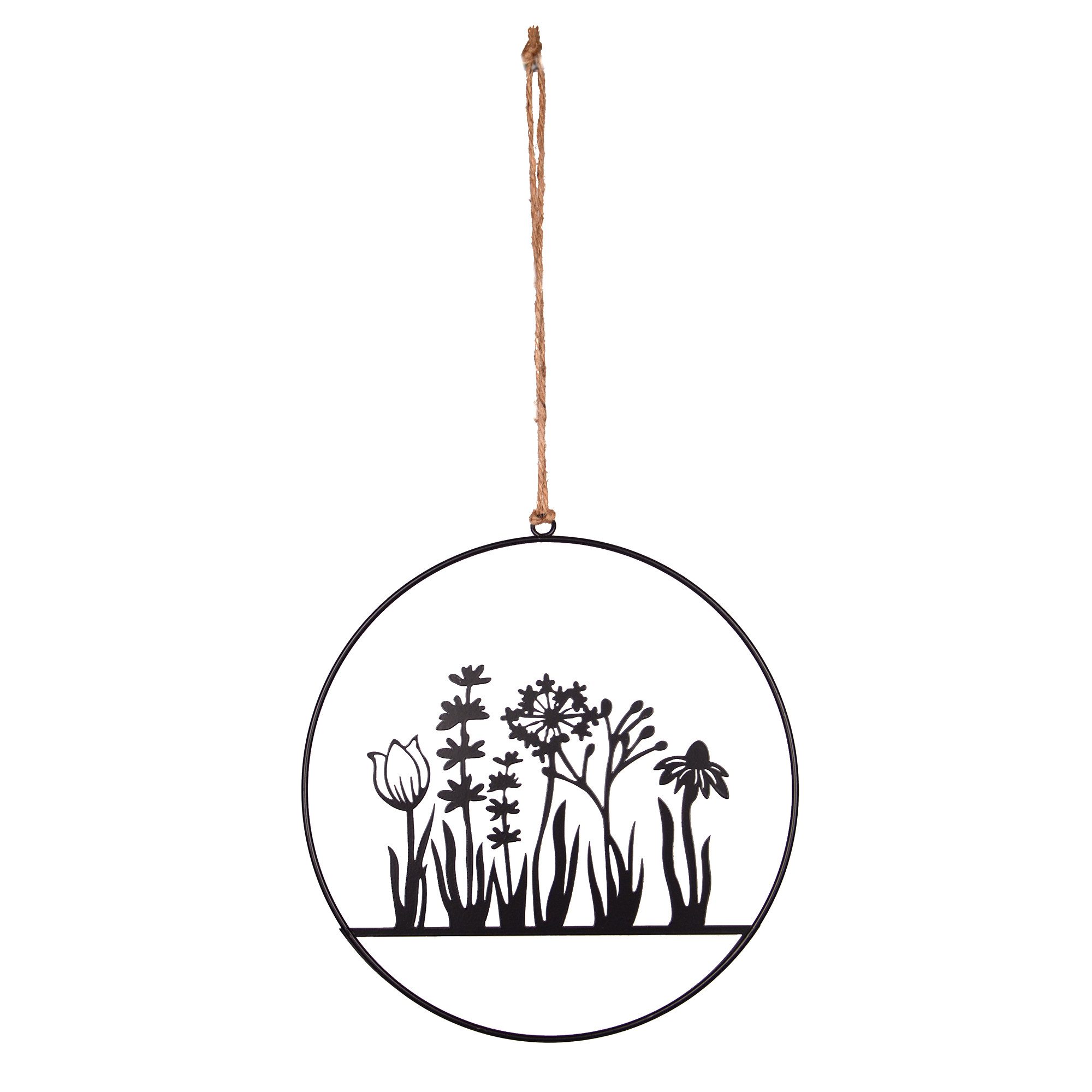 UNUS HOME Wanddekoobjekt Aufhänger Blumenornament (25cm), Hängedeko Wanddek günstig online kaufen