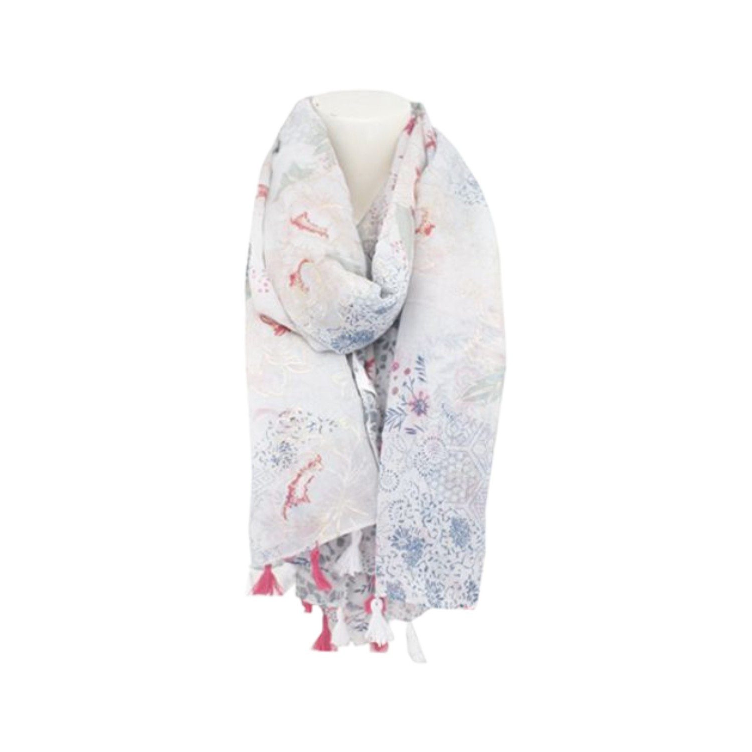 Schal Sommer Damen Schal Blumen » leichter Sommerschal 180x80cm