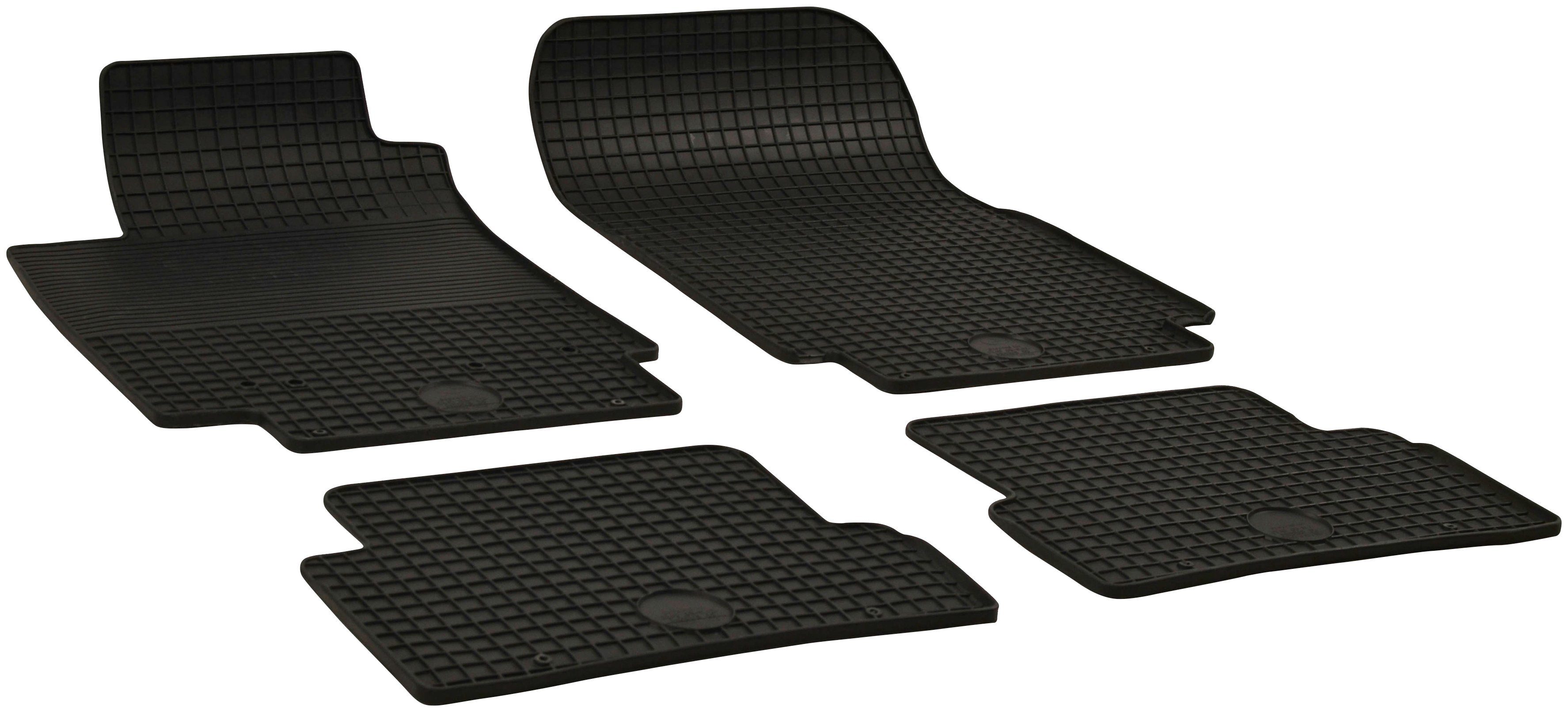 WALSER Passform-Fußmatten (4 St), für Renault Captur, Clio, Modus Kombi,  Schrägheck, z.B. für Renault Modus/Grand Modus, Clio IV, Captur