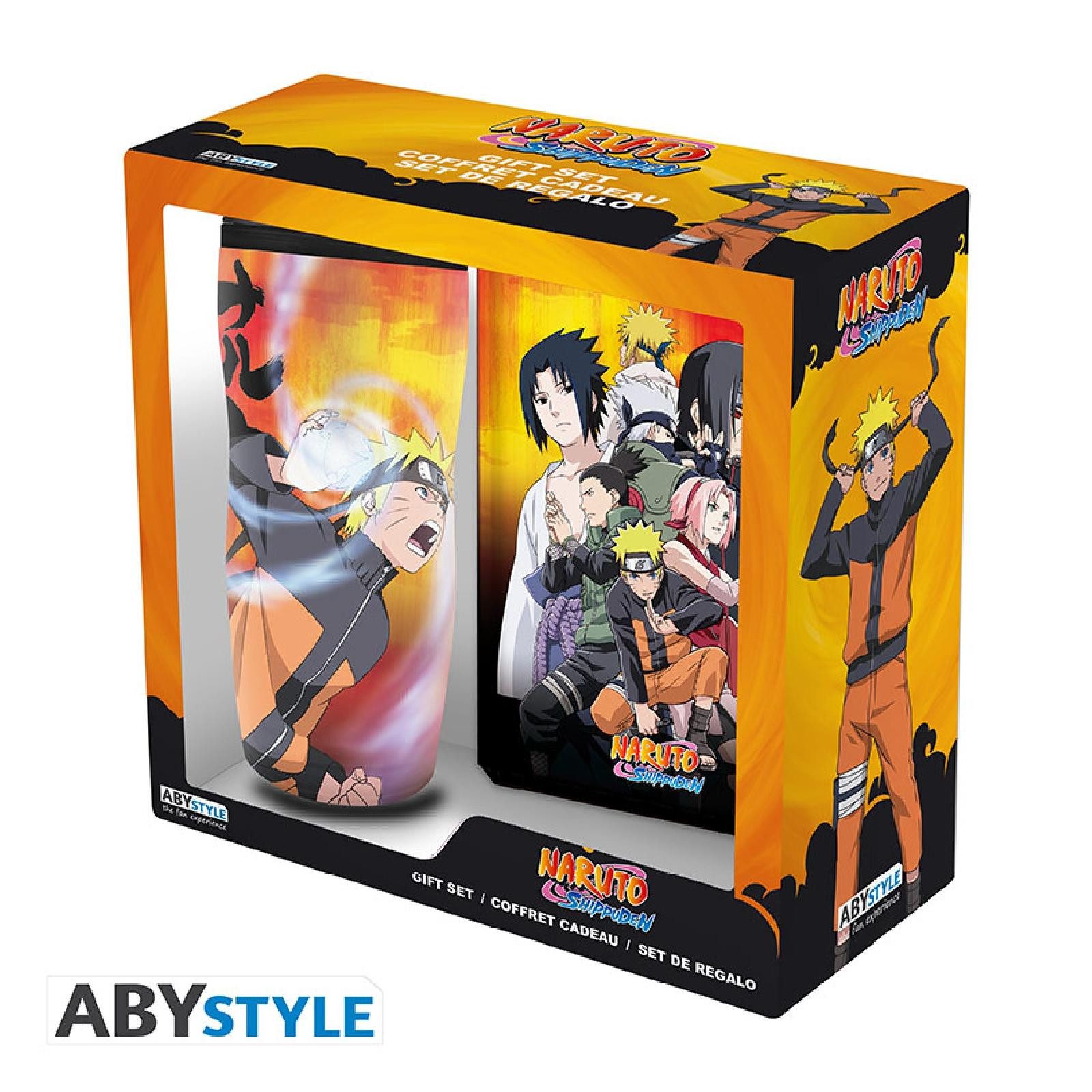 ABYstyle Merchandise-Figur NARUTO SHIPPUDEN - Gift set Tasse Tumbler + Notebook