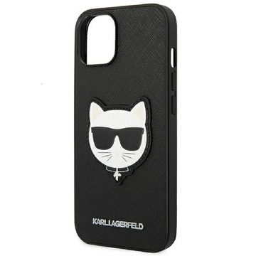 KARL LAGERFELD Handyhülle Case iPhone 14 Plus Katze Kunstleder 6,7 Zoll, Kantenschutz