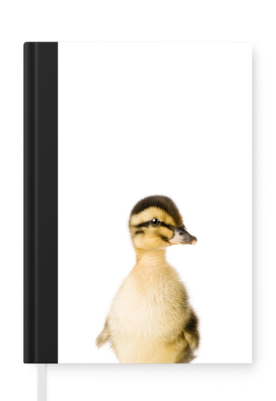 MuchoWow Notizbuch Ente - Gelb - Tiere - Natur, Journal, Merkzettel, Tagebuch, Notizheft, A5, 98 Seiten, Haushaltsbuch