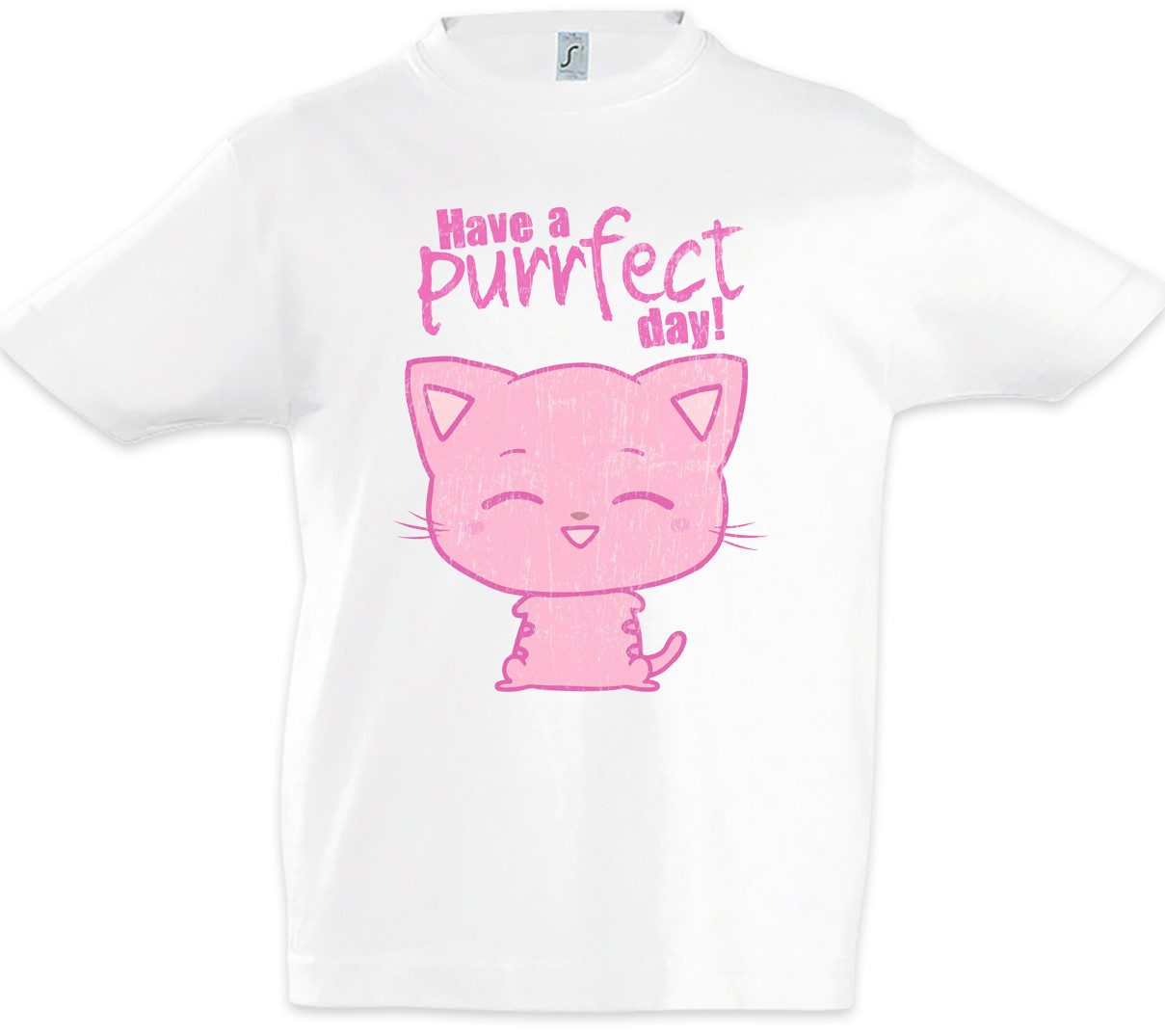 Print-Shirt Have A Purrfect Day Kinder T-Shirt Meow Cats Cat Katze Katzen Kitty