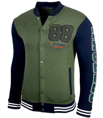 Baxboy Hoodie Baxboy Herren College Baseball Jacke Übergangsjacke Stehkragen