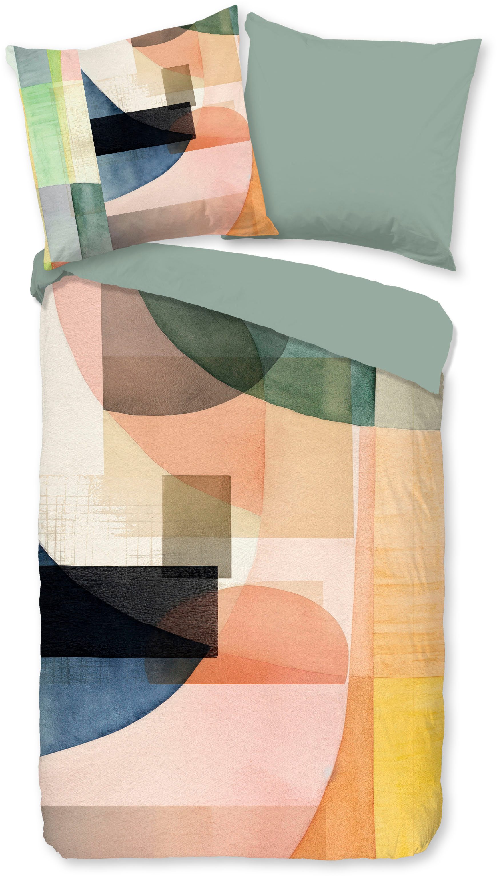 good morning Wendebettwäsche Sneezle, Renforcé, 2 teilig, 100% Baumwolle, Renforcé, Reißverschluss, Wendeoptik, Modern, Bunt