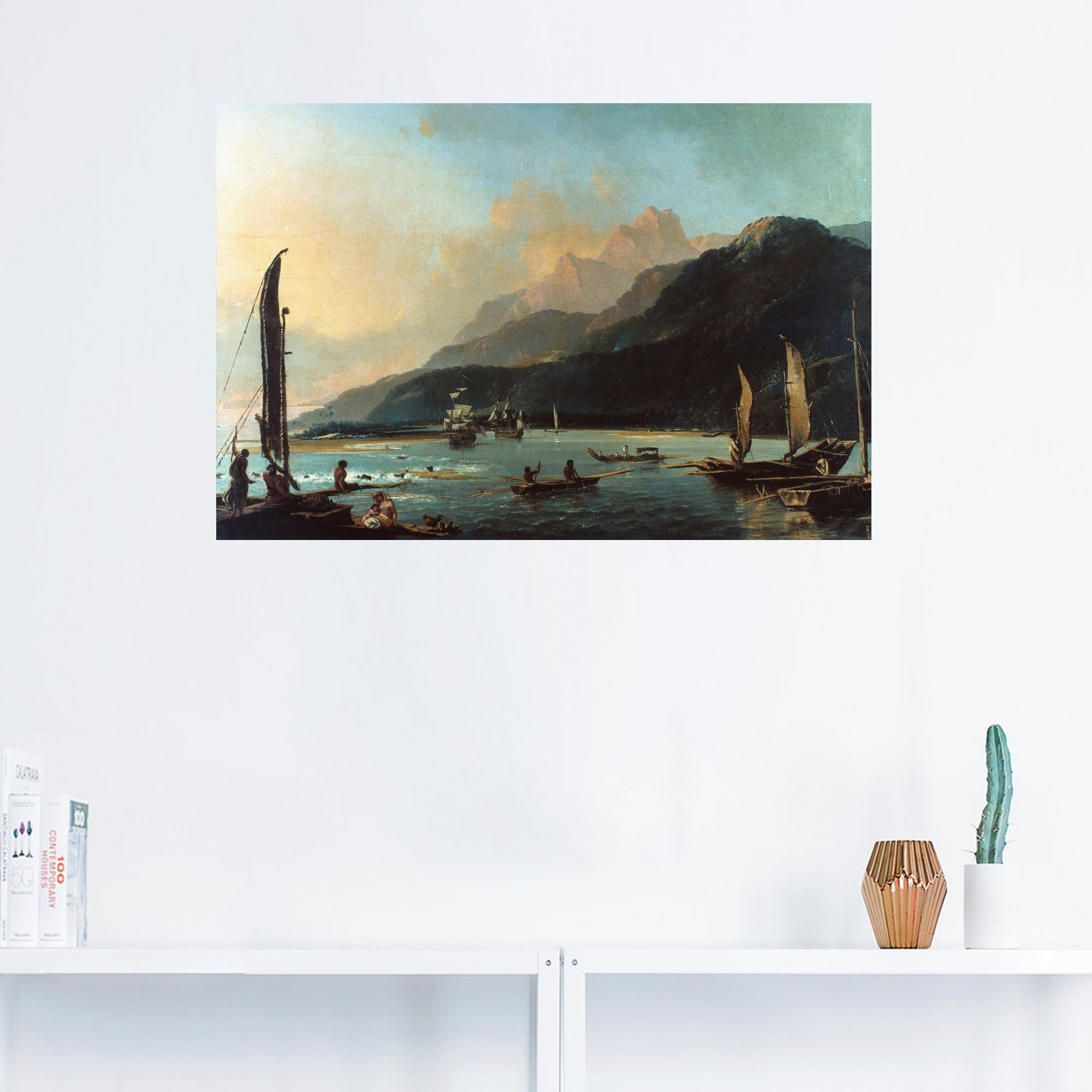 Artland Wandbild Matavai Bucht Alubild, Größen Wandaufkleber in oder Poster versch. (1 und St), Gewässer Leinwandbild, Punkt Tahiti, Venus, als