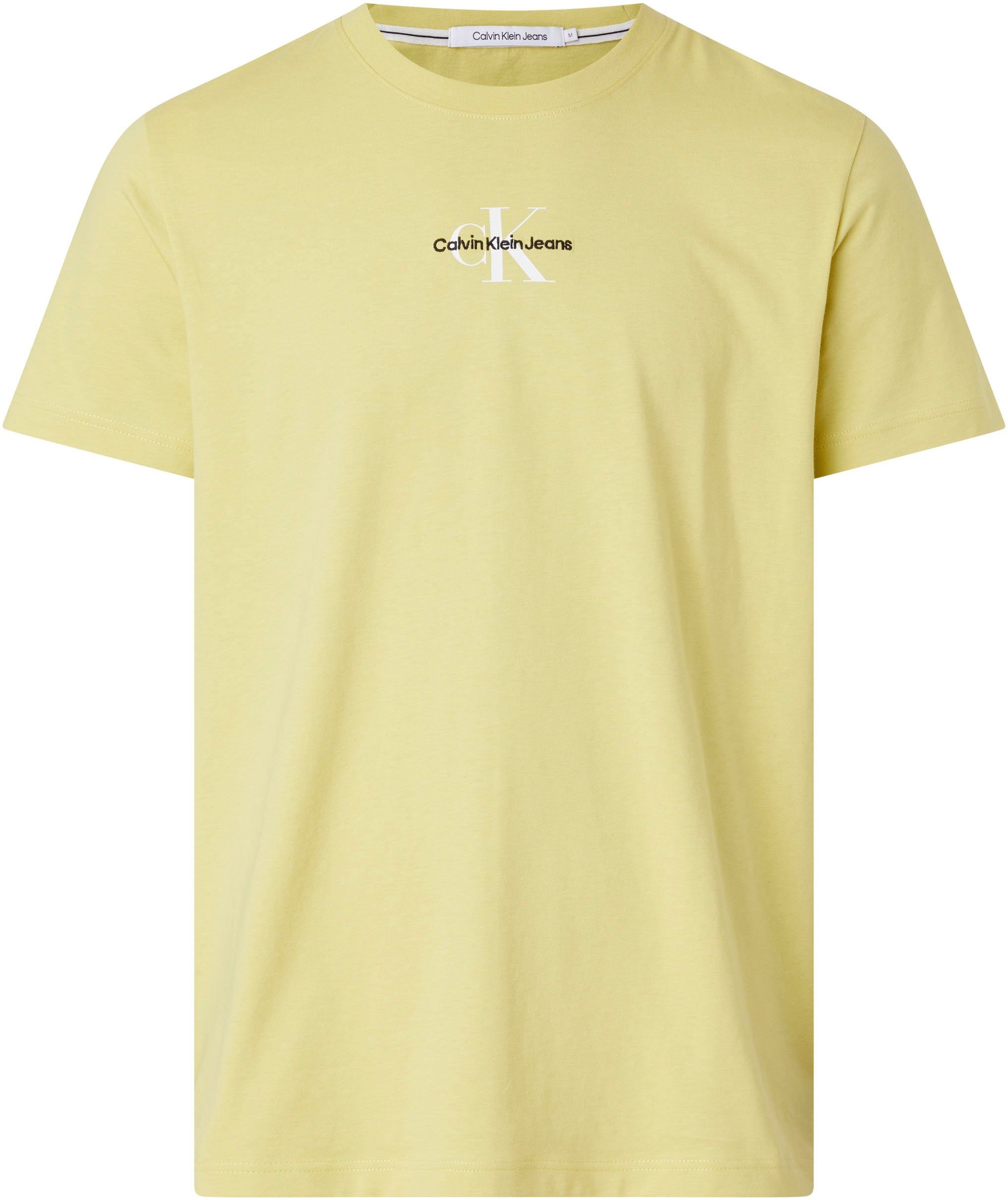 Sand Yellow T-Shirt REGULAR MONOLOGO Jeans Logoschriftzug TEE Klein mit Calvin