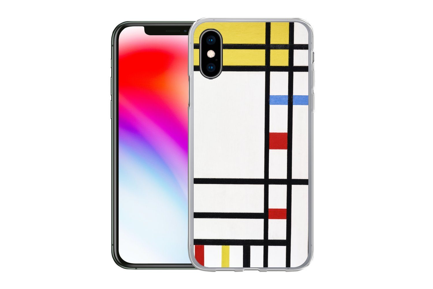 MuchoWow Handyhülle für Apple iPhone X Place De La Concorde - Piet Mondrian, Smartphone-Bumper, Print, Handy Schutzhülle Dünn