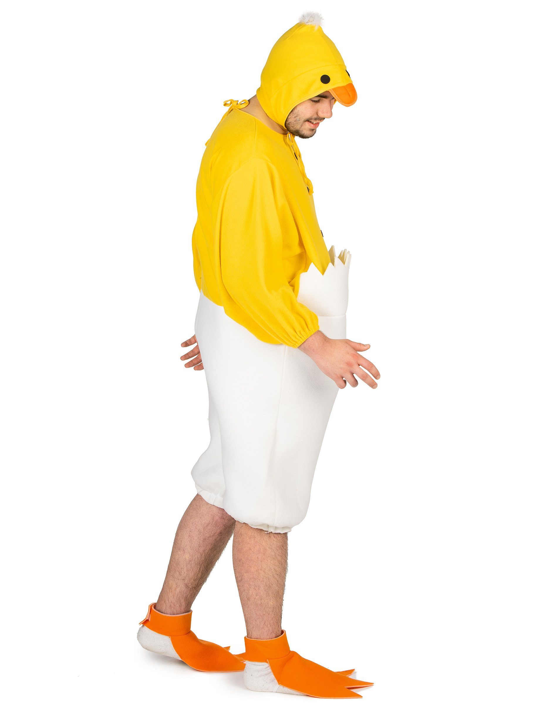 JADEO Kostüm Küken Unisex-Kostüm Huhn gelb-weiss