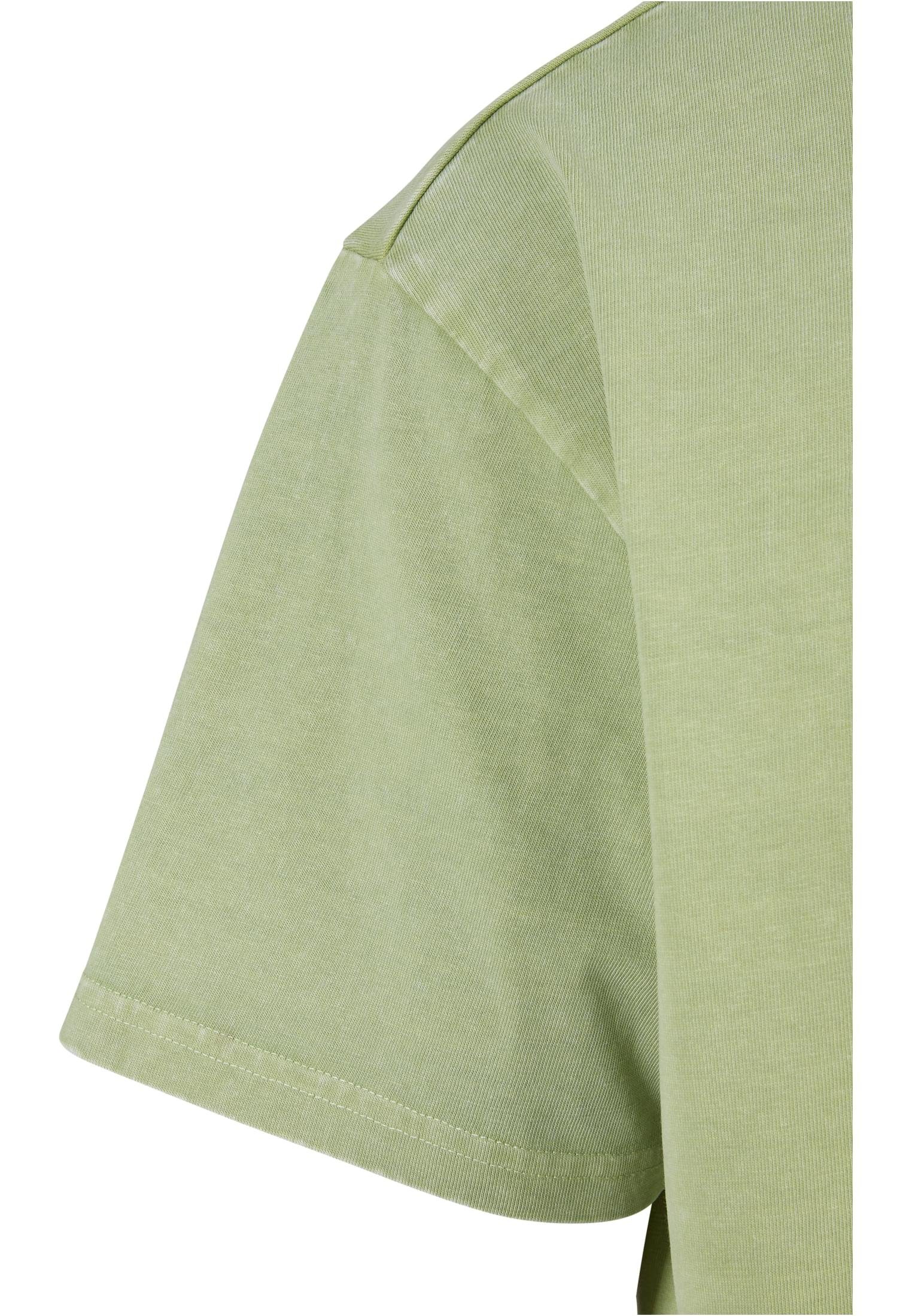Kurzarmshirt Herren Tee URBAN Acid CLASSICS Wash Heavy (1-tlg) vintagegreen Oversized