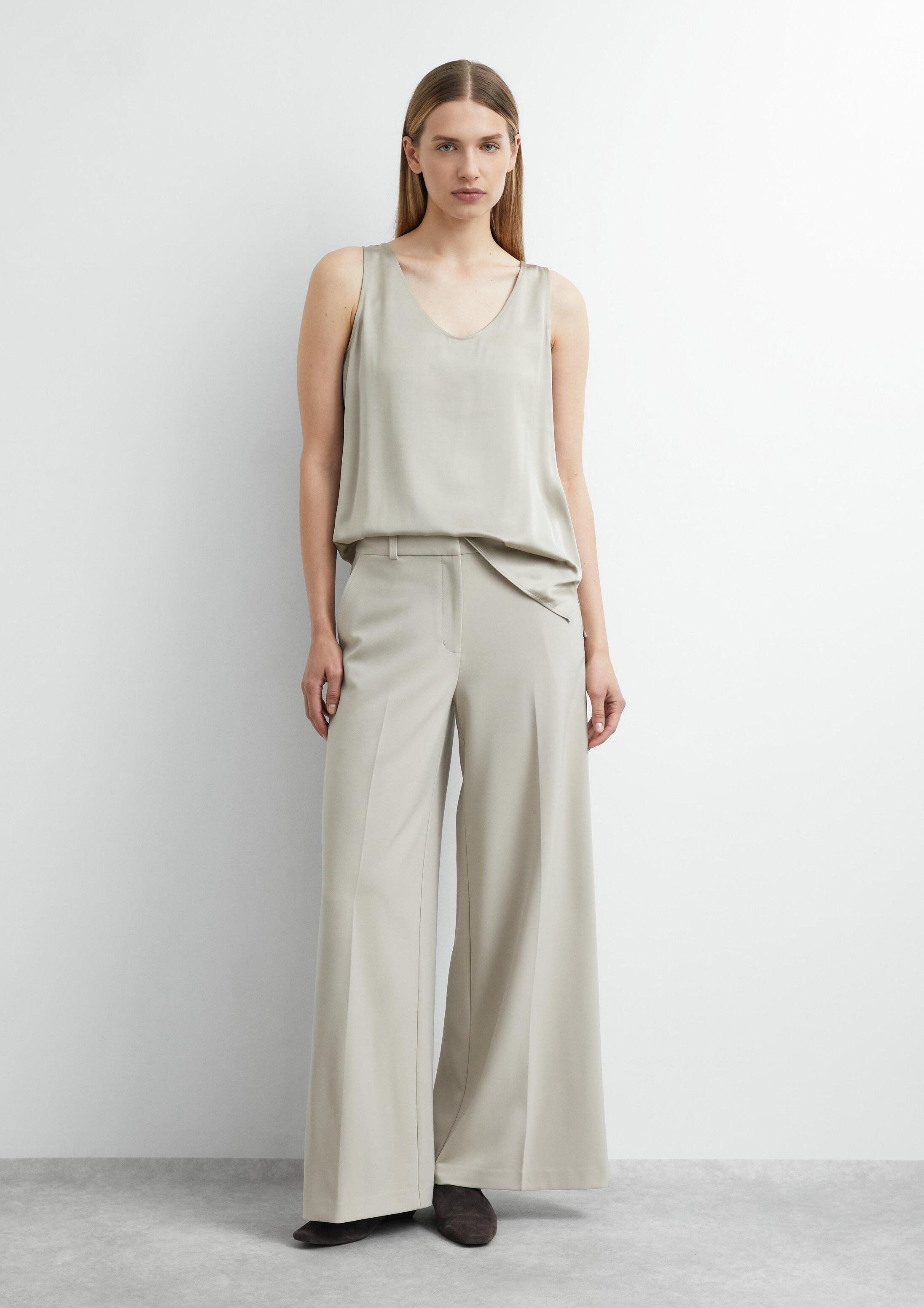 comma Chinos Hose Fließende Wide-Leg-Hose