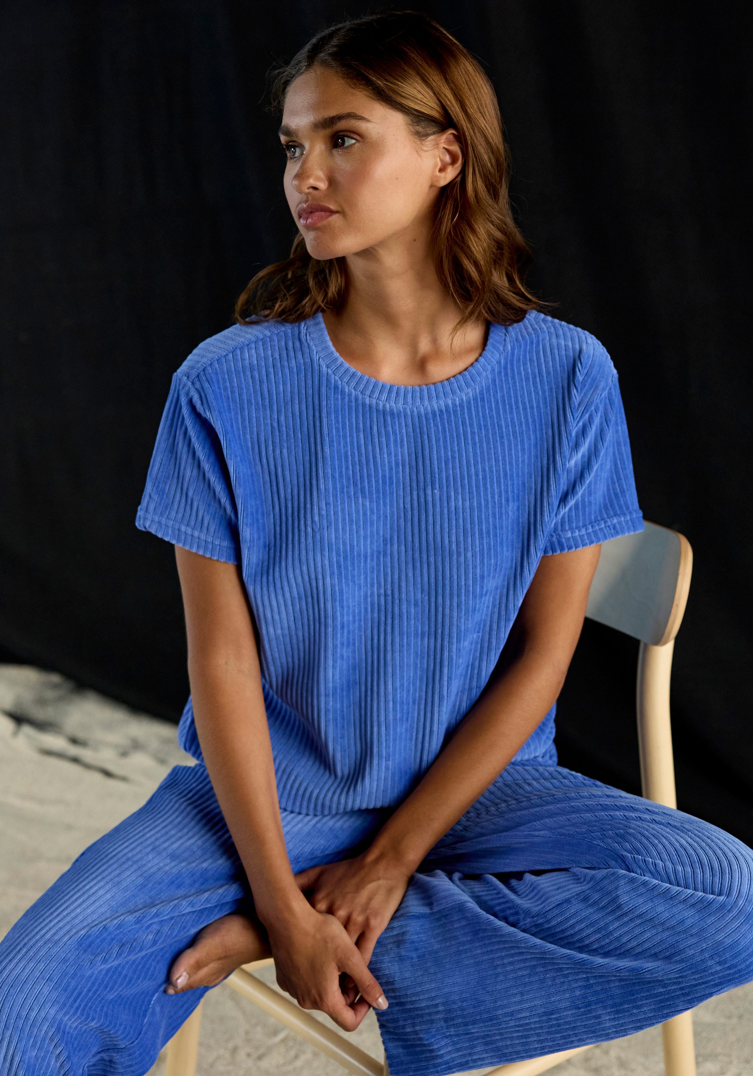 Buffalo T-Shirt mit weicher Cord-Struktur – Bild 3 von 5
