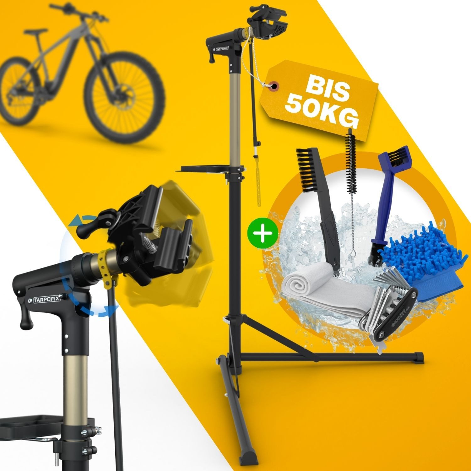 Tarpofix® Fahrrad-Montageständer Höhenverstellbarer Fahrrad-Montageständer günstig online kaufen