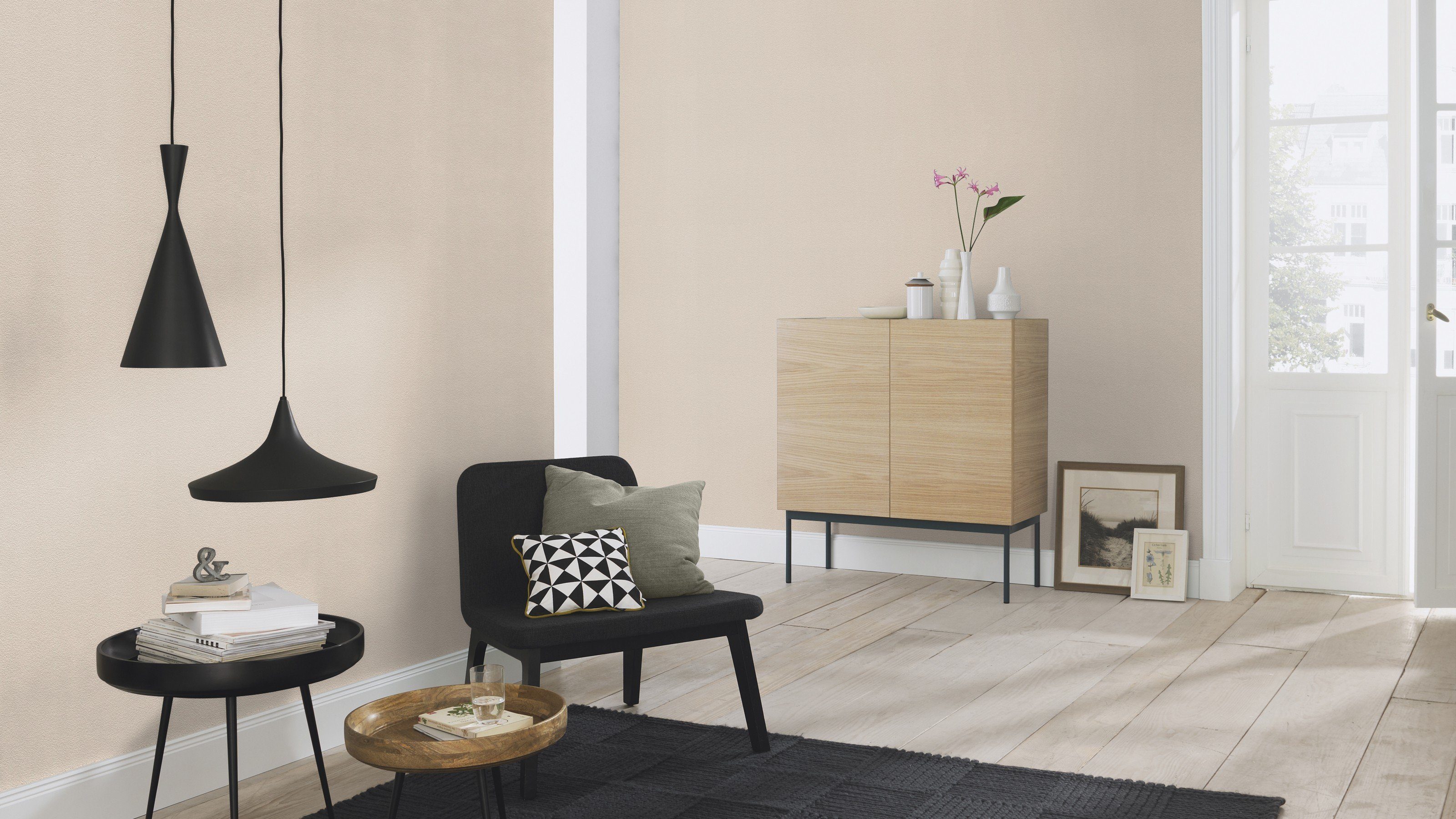 Rasch Vliestapete Rasch Selection, Unis, beige 469004