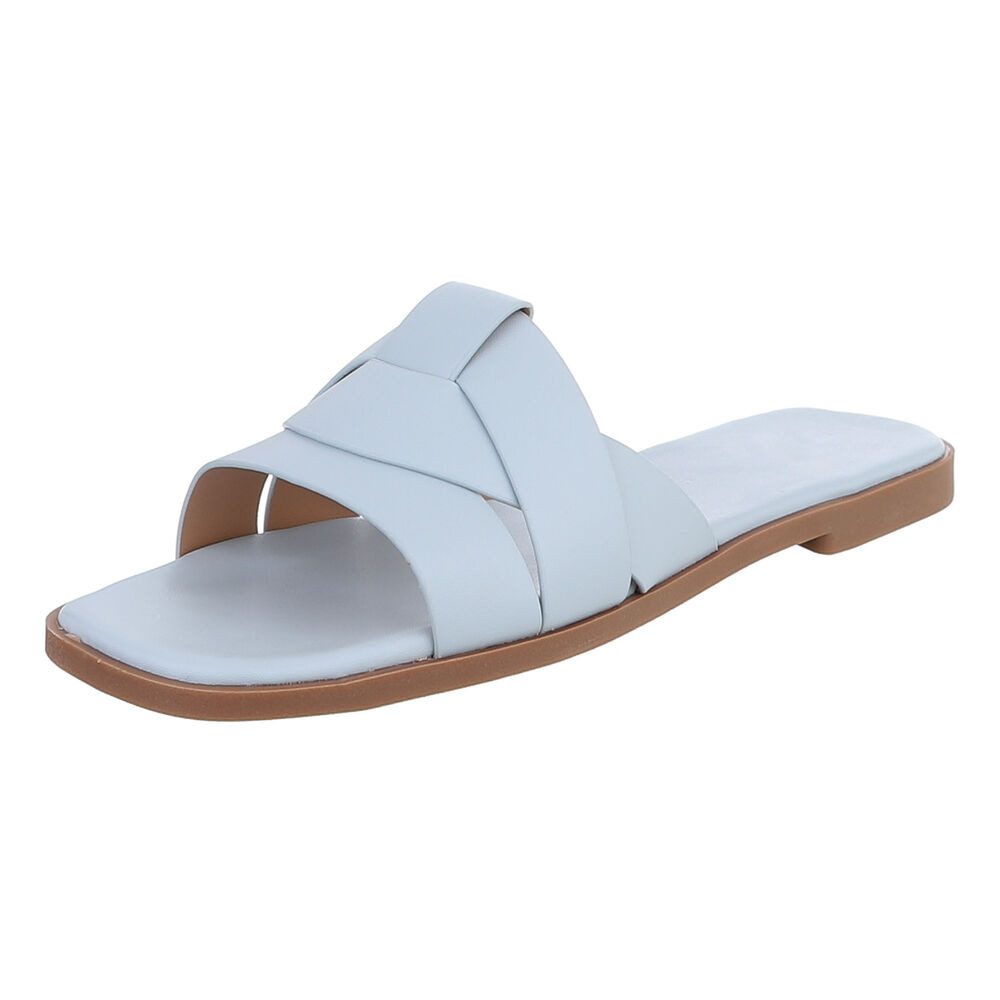 Ital-Design Stylische Slide-Sandalen mit Kreuzband für Damen Pantolette (91 günstig online kaufen