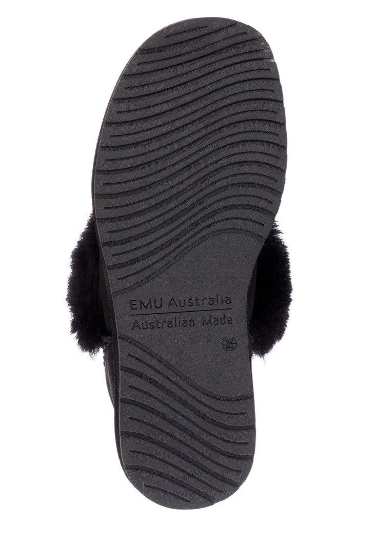 Emu Australia Platinum Mintaro (Schafsleder, Lammfell) schwarz Damen Hausschuh
