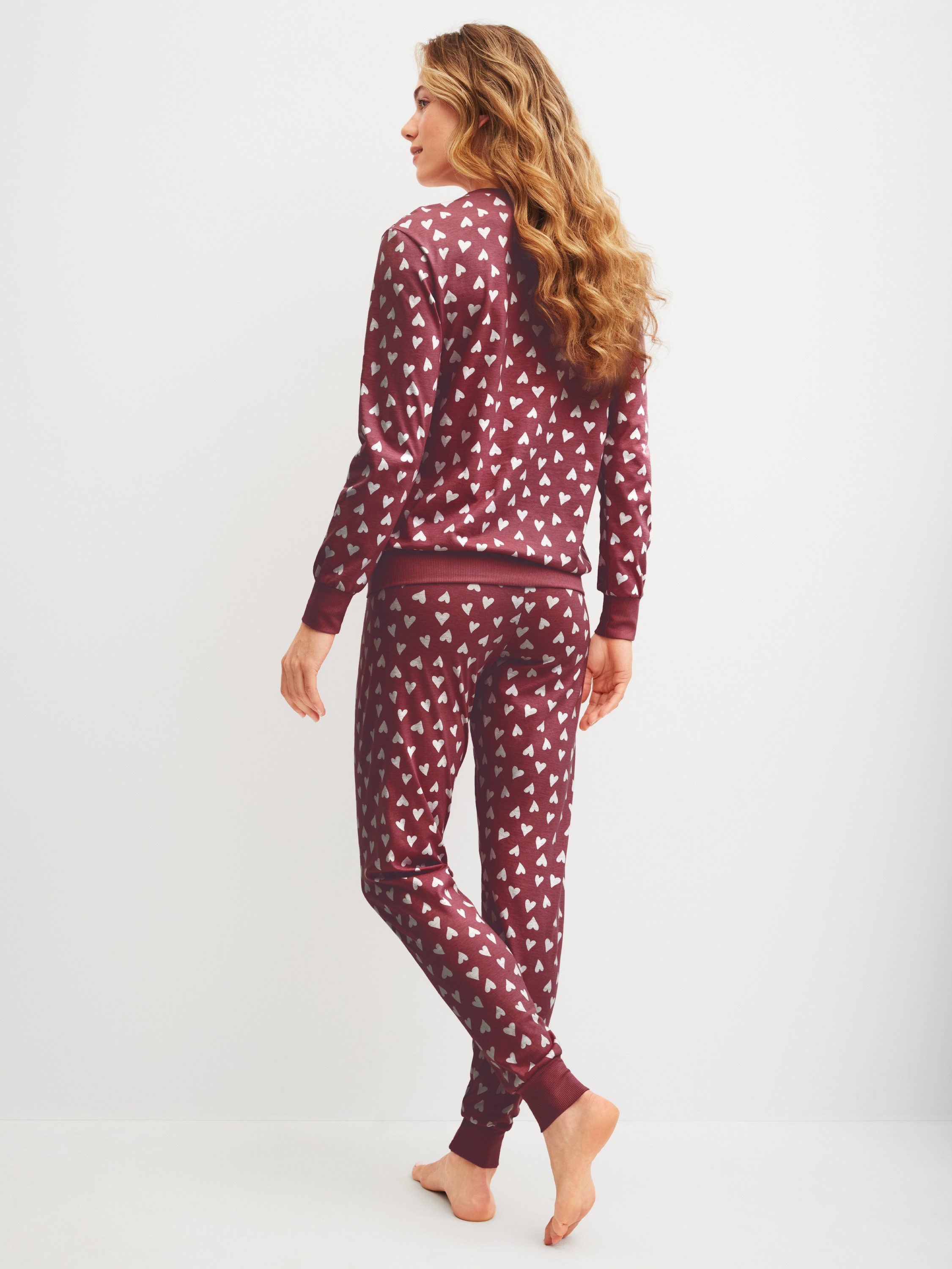 CALIDA Pyjama Cotton Special Damen (2 tlg) aus 100% Baumwolle, atmungsaktiv und klimaregulierend