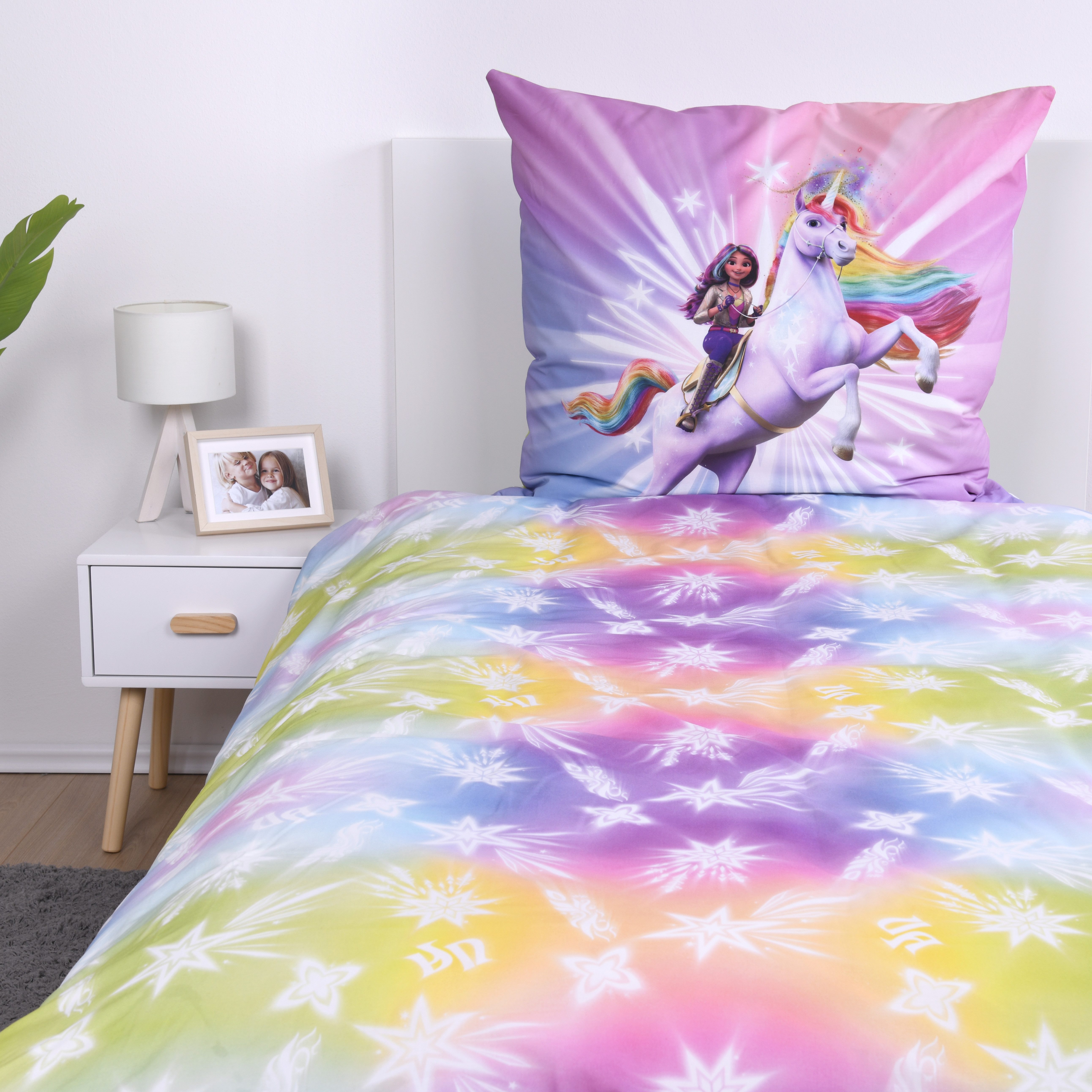 Unicorn Academy Bettwäsche Unicorn Academy, Renforcé, 2 teilig, Wendebettwäsche