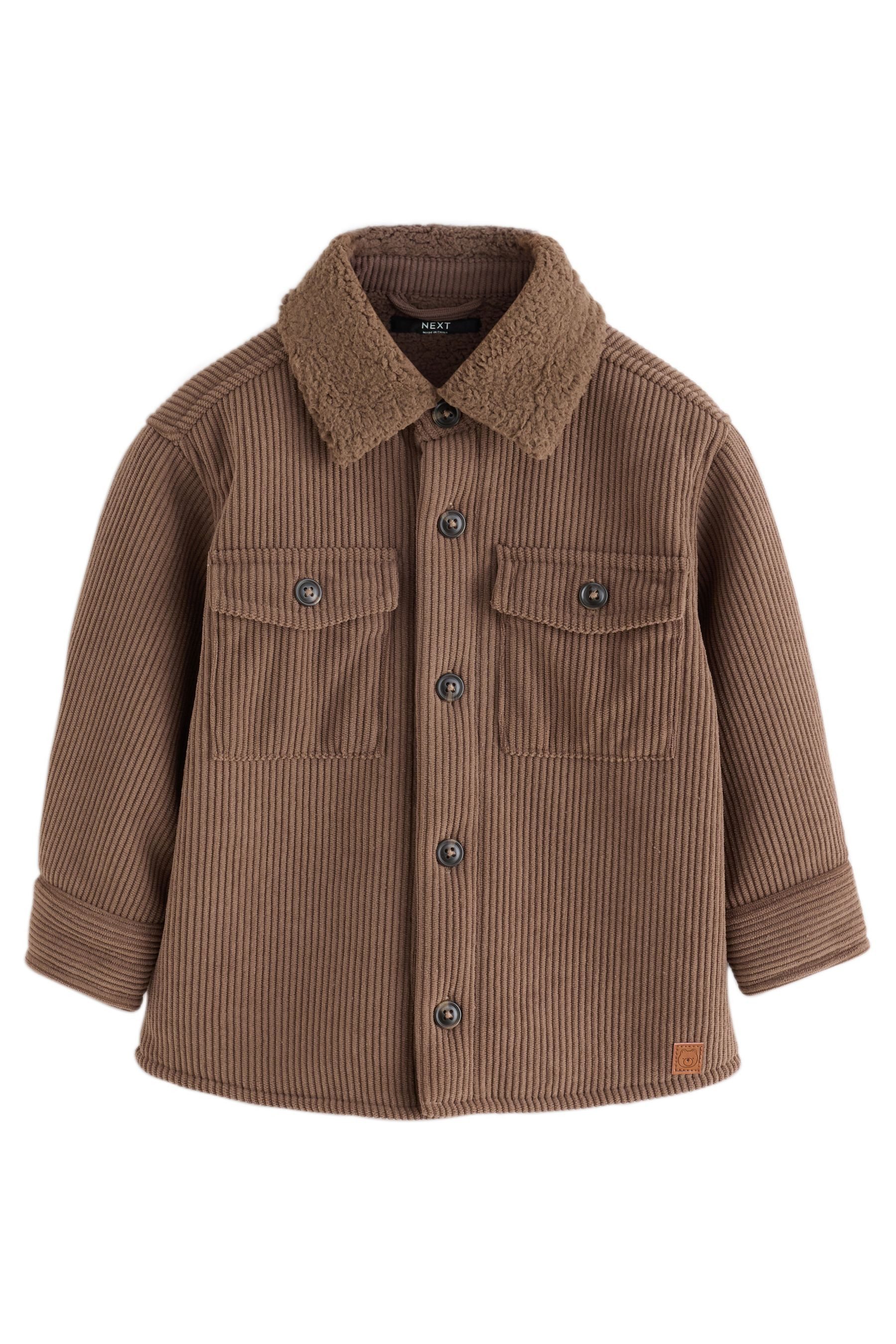 Next Hemdjacke Borg Gefütterte Kord-Hemdjacke (1-St)