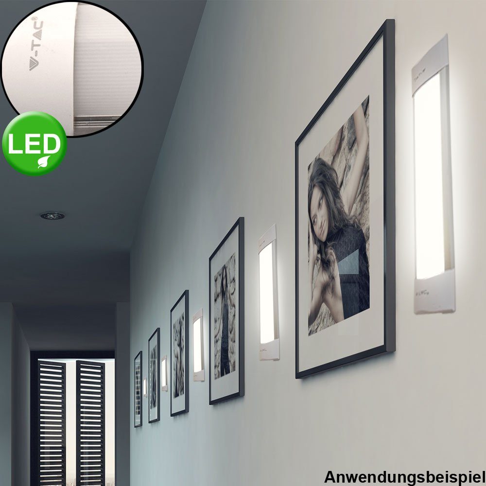 V-TAC LED Wandleuchte, LED-Leuchtmittel fest verbaut, Neutralweiß, LED Wand Leuchte Wohn Zimmer Beleuchtung Treppenhaus Flur Beleuchtung