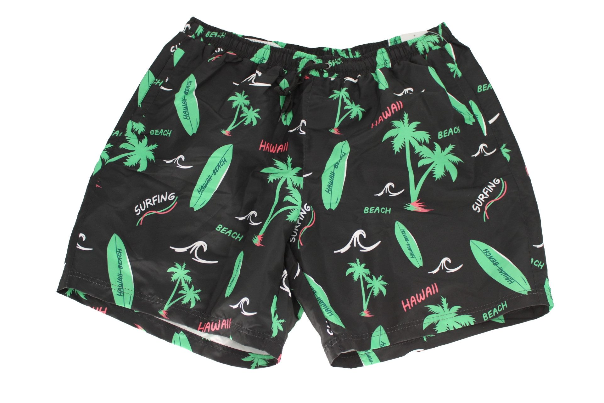 ABRAXAS Badehose Abraxas Herren Badeshorts Hawaii Schwarz-Grün ? Große Größen Badehose