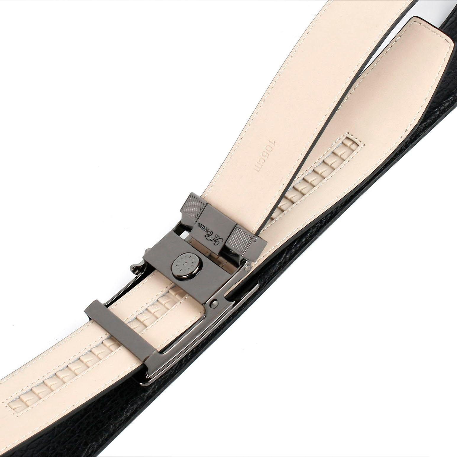 Anthoni Crown Ledergürtel mit klassischen im Design Automatik-Schließe