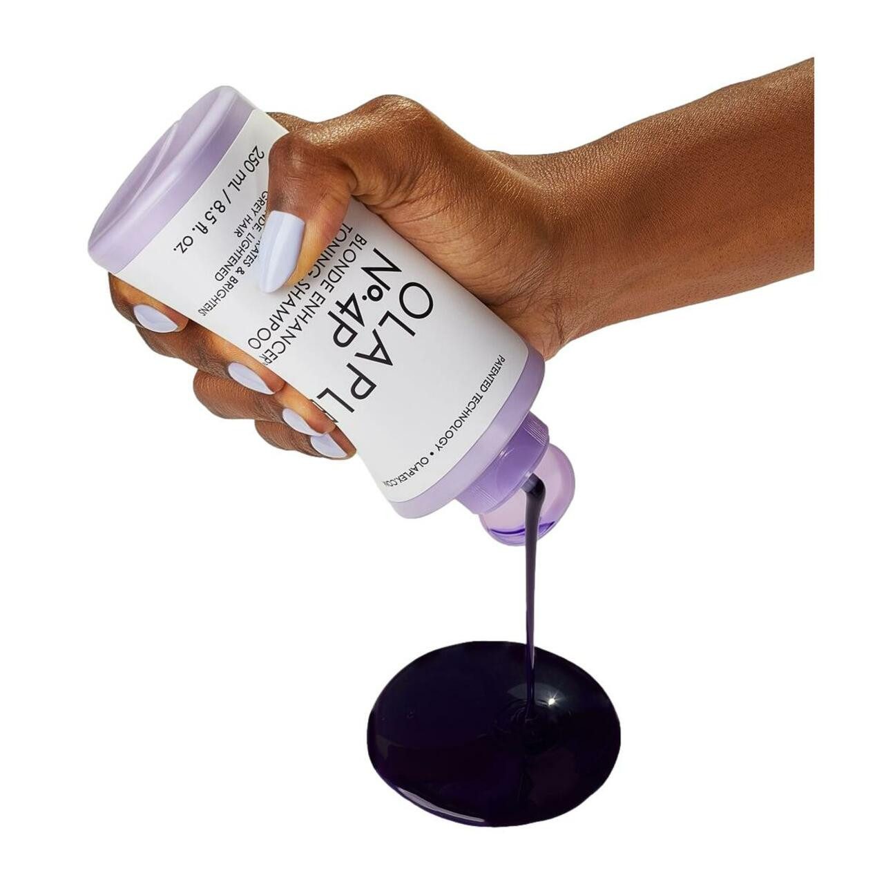 Olaplex Haarshampoo No.4P Blond Enhancer Toning Shampoo, Neutralisiert Gelbstiche – Violette Pigmente für e