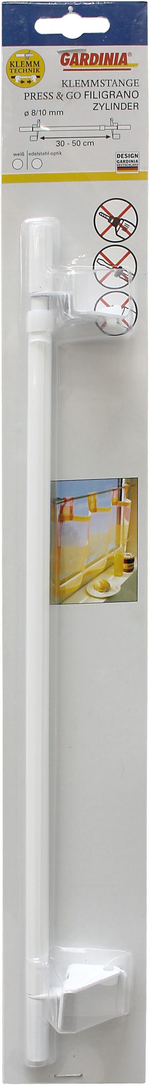 GARDINIA Scheibenstange Klemmstange Filigrano Zylinder, Ø 10 mm, ausziehbar, ohne Bohren, geklemmt, Serie Press&Go – Bild 5 von 5